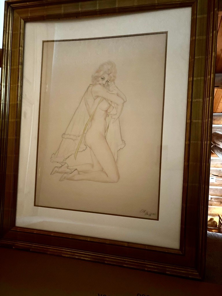 Alberto Vargas Original signed Hugh Hefner approval February 1969 Issue Alberto Vargas Original signed Hugh Hefner approval February 1969 Issue