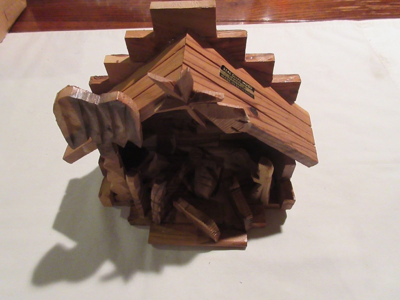 Nativity Wood Scene, Real Olive Wood, Grade A, Made In Bethlehem Nativity Wood Scene, Real Olive Wood, Grade A, Made In Bethlehem