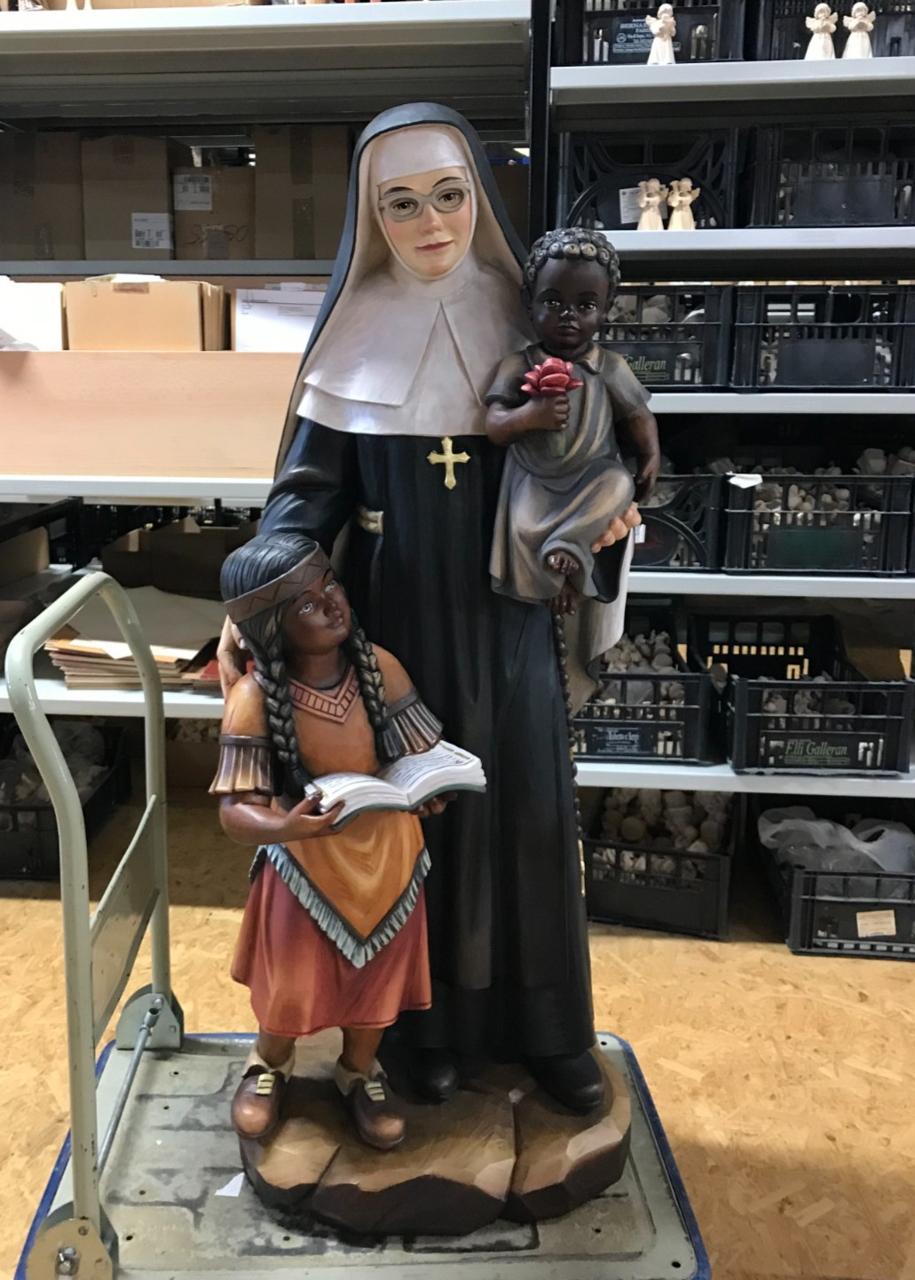 St. Katherine Drexel Hand Carved + Painted Italian Wood Statue 35 St. Katherine Drexel Hand Carved + Painted Italian Wood Statue 35