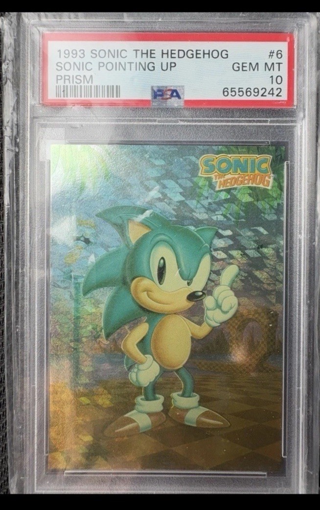 Sonic The Hedgehog 1993 ToppsPRISM PSA 10 Classic Pointing UpPose Pop 2 Rare