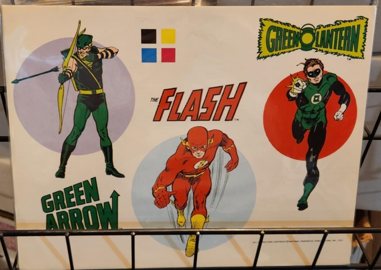 Green Arrow Lantern Flash DC Production Art from Jack Adler Collection 1975 COA