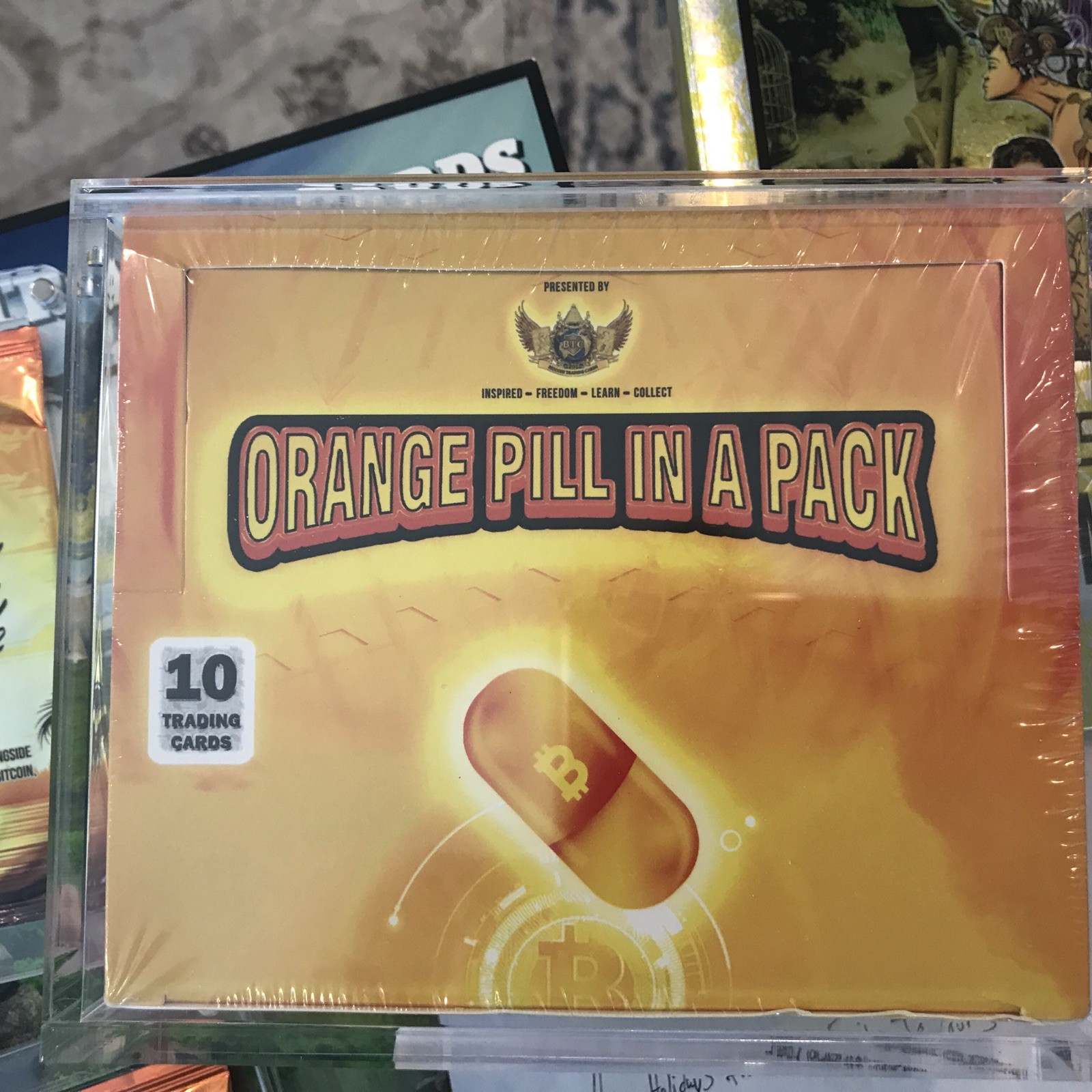 (1) Sealed Box 2022 Bitcoin Trading Cards Series 1 Orange Pill Factory