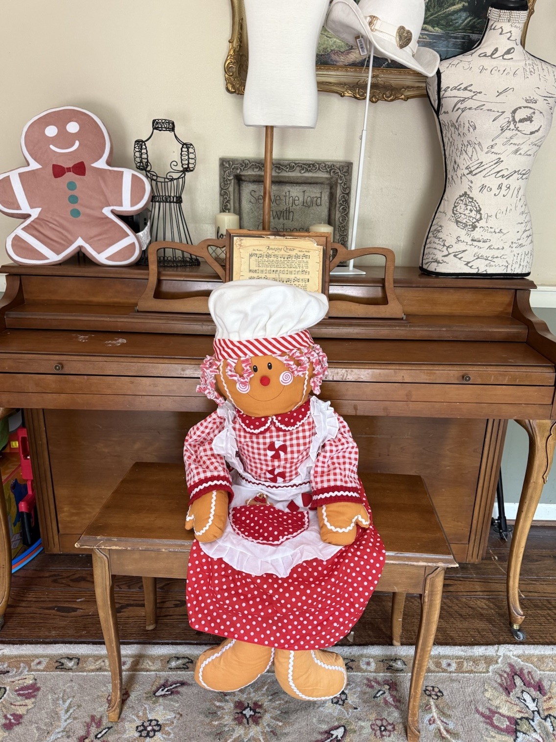 Rare Vintage 4 Feet Tall Gingerbread Man Holiday Decor