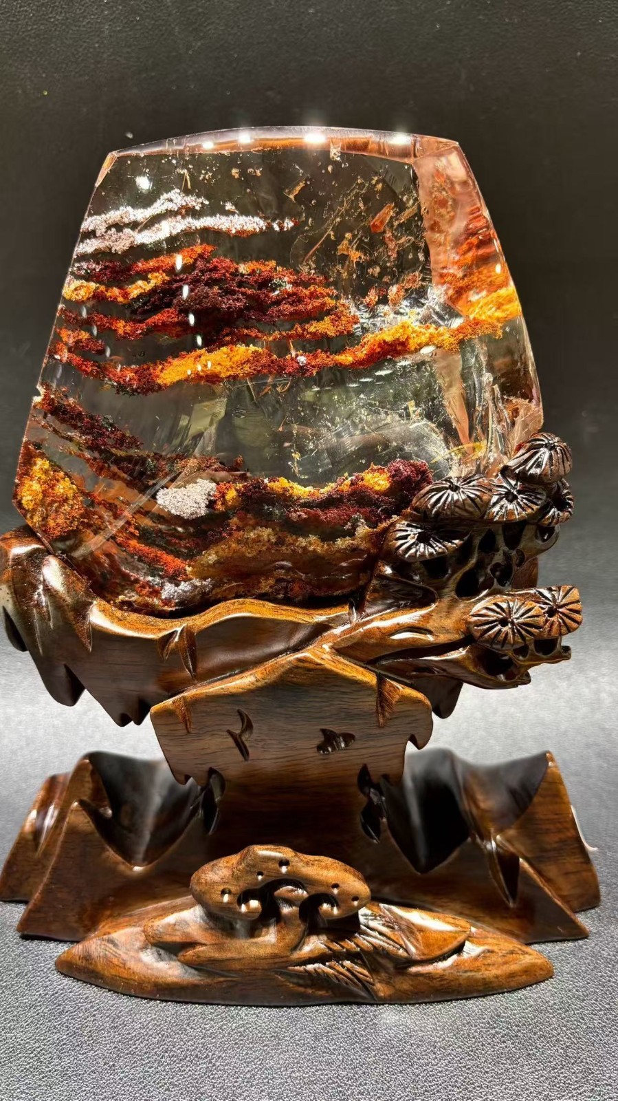 2.9LB AAAA Top Natural Red Ghost Phantom Quartz Crystal Specimen Healing + Stand 2.9LB AAAA Top Natural Red Ghost Phantom Quartz Crystal Specimen Healing + Stand