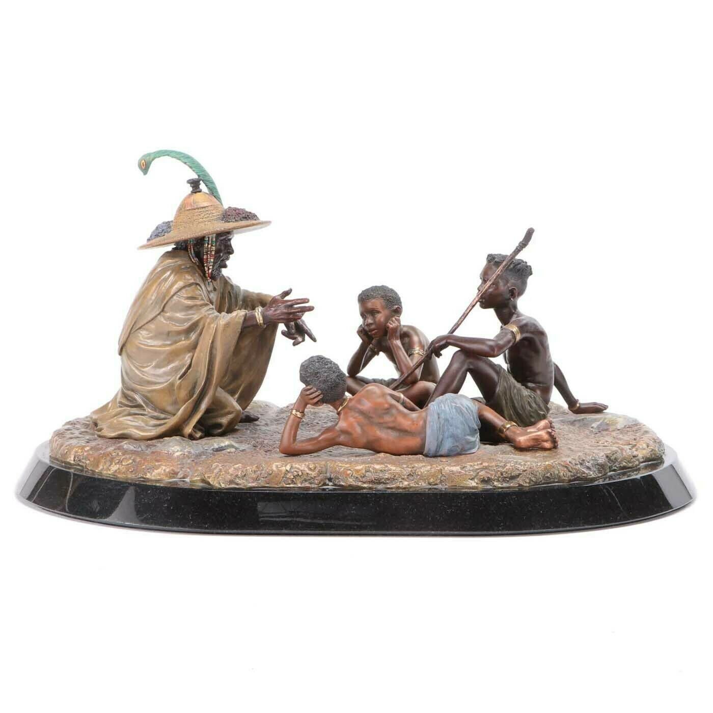Thomas Blackshears Ebony Visions Bronze Storyteller Ed 35/50 GP $4999 no COA