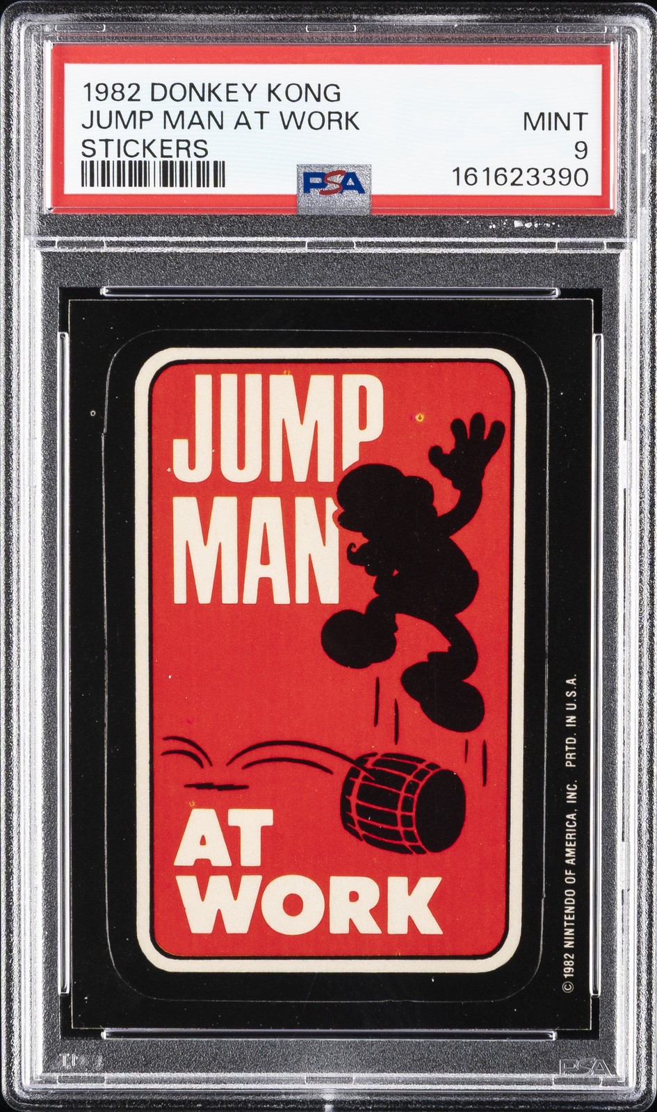 1982 DONKEY KONG STICKERS JUMP MAN AT WORK PSA 9 1982 DONKEY KONG STICKERS JUMP MAN AT WORK PSA 9