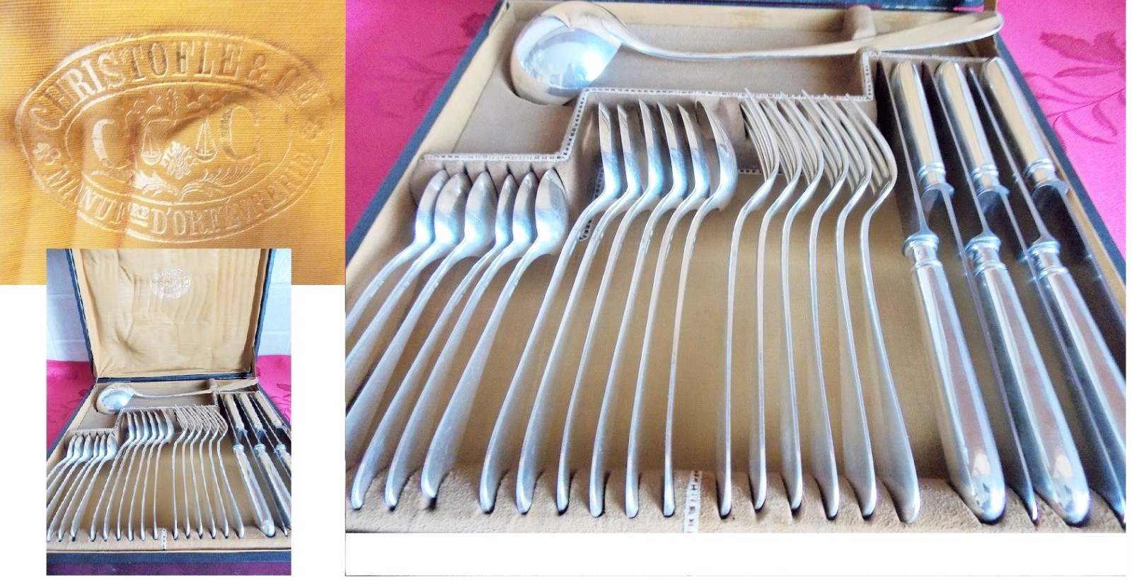 Christofle, vintage cutlery set 1930's
