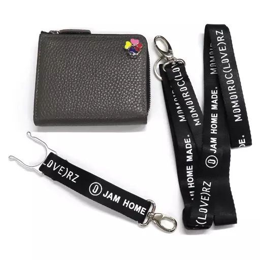 Momoiro Clover Z x Jamhomemade Adult Wallet Black Dark Gray Used
