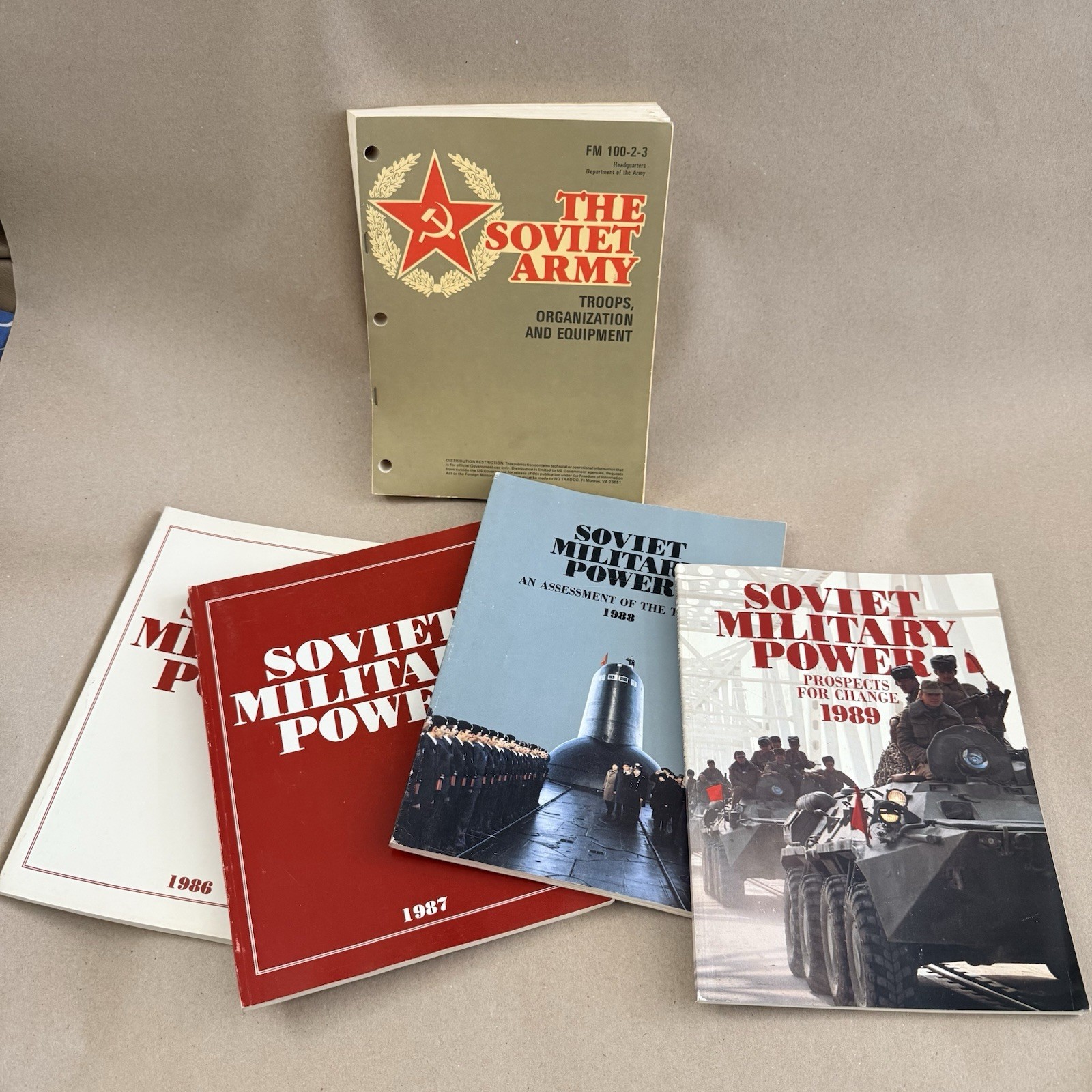 Vintage Cold War Soviet Military Power Lot 1986-1989 FM 100-2-3 Army Manual DoD Vintage Cold War Soviet Military Power Lot 1986-1989 FM 100-2-3 Army Manual DoD