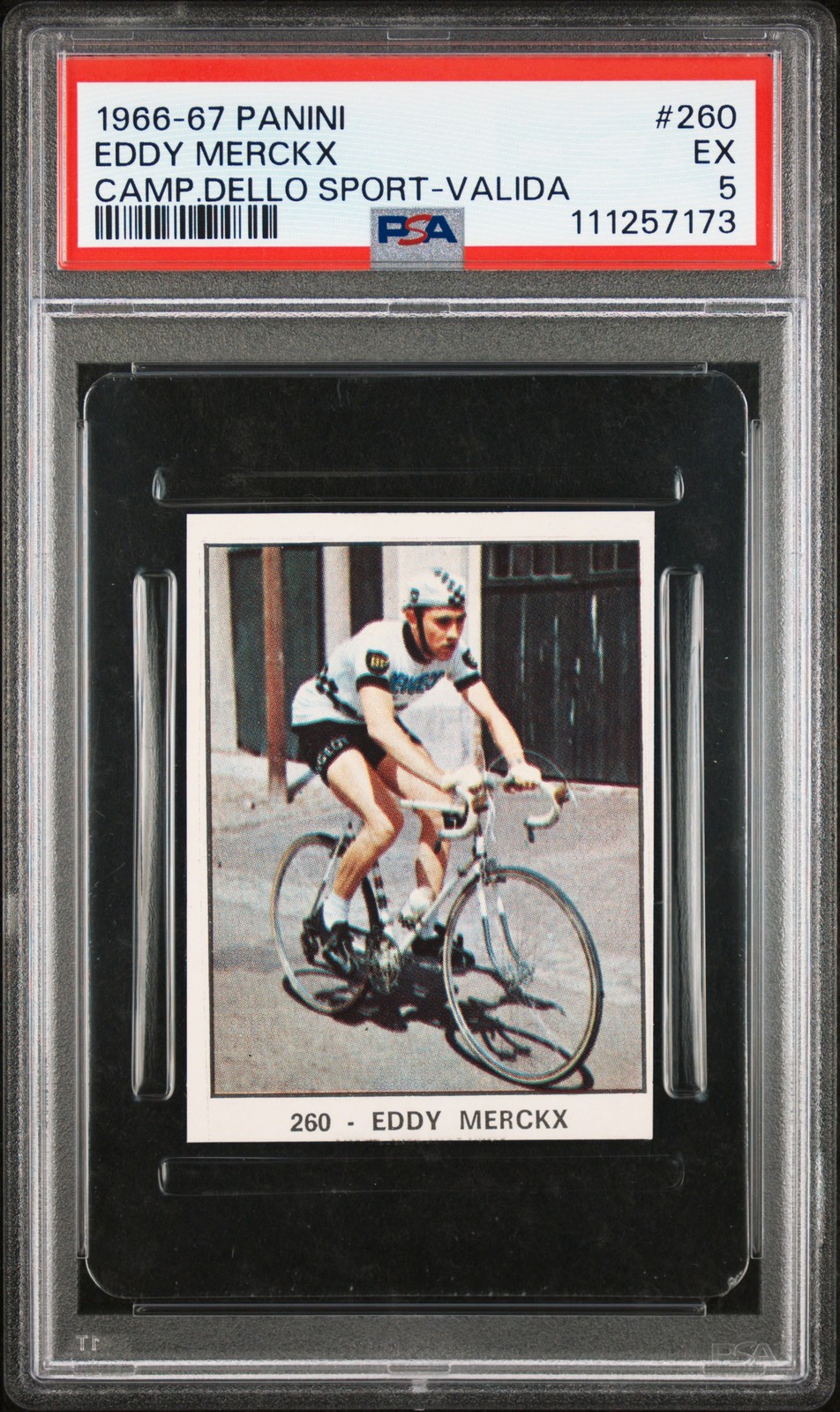 1966 PANINI CAMPIONI DELLO SPORT VALIDA #260 EDDY MERCKX PSA 5 1966 PANINI CAMPIONI DELLO SPORT VALIDA #260 EDDY MERCKX PSA 5