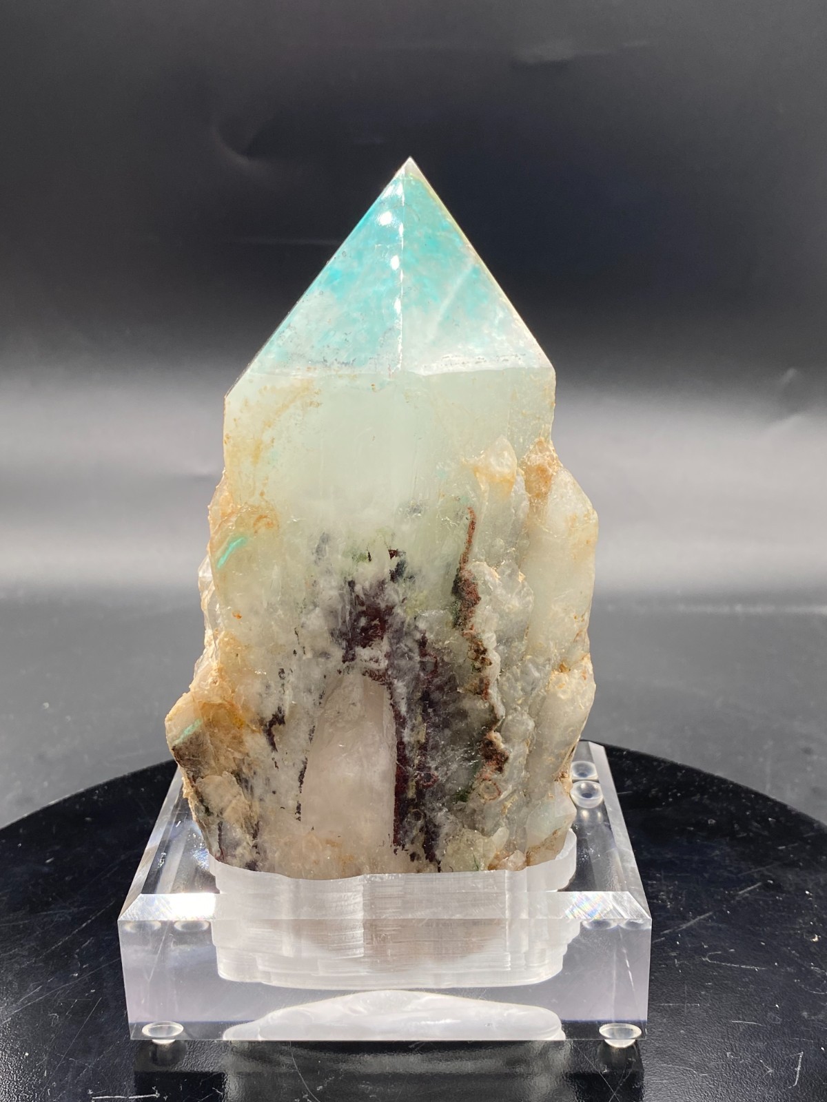 RARE Ajoite Quartz Crystal obelisk Mineral Specimen High quality healing Gem