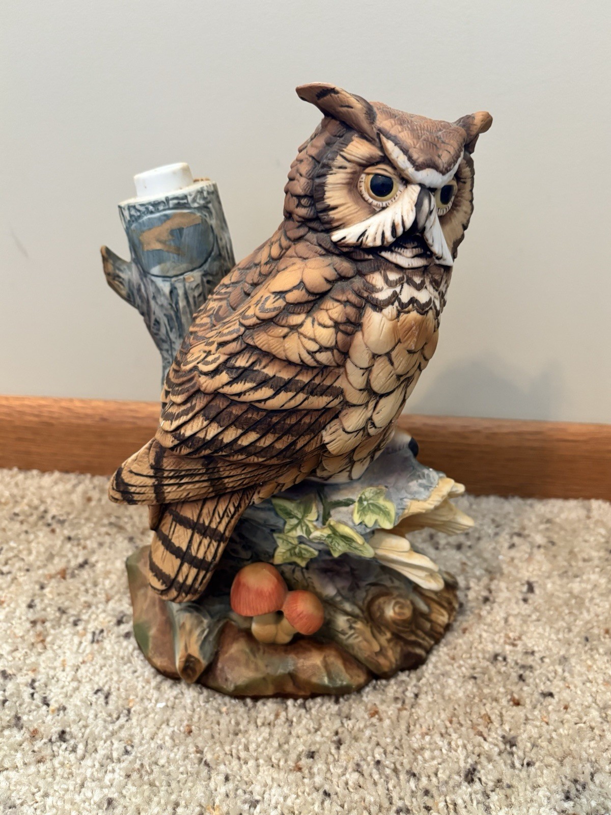 Ezra Brooks Owl Decanter Tall and Small SET Used And Empty. Read Description