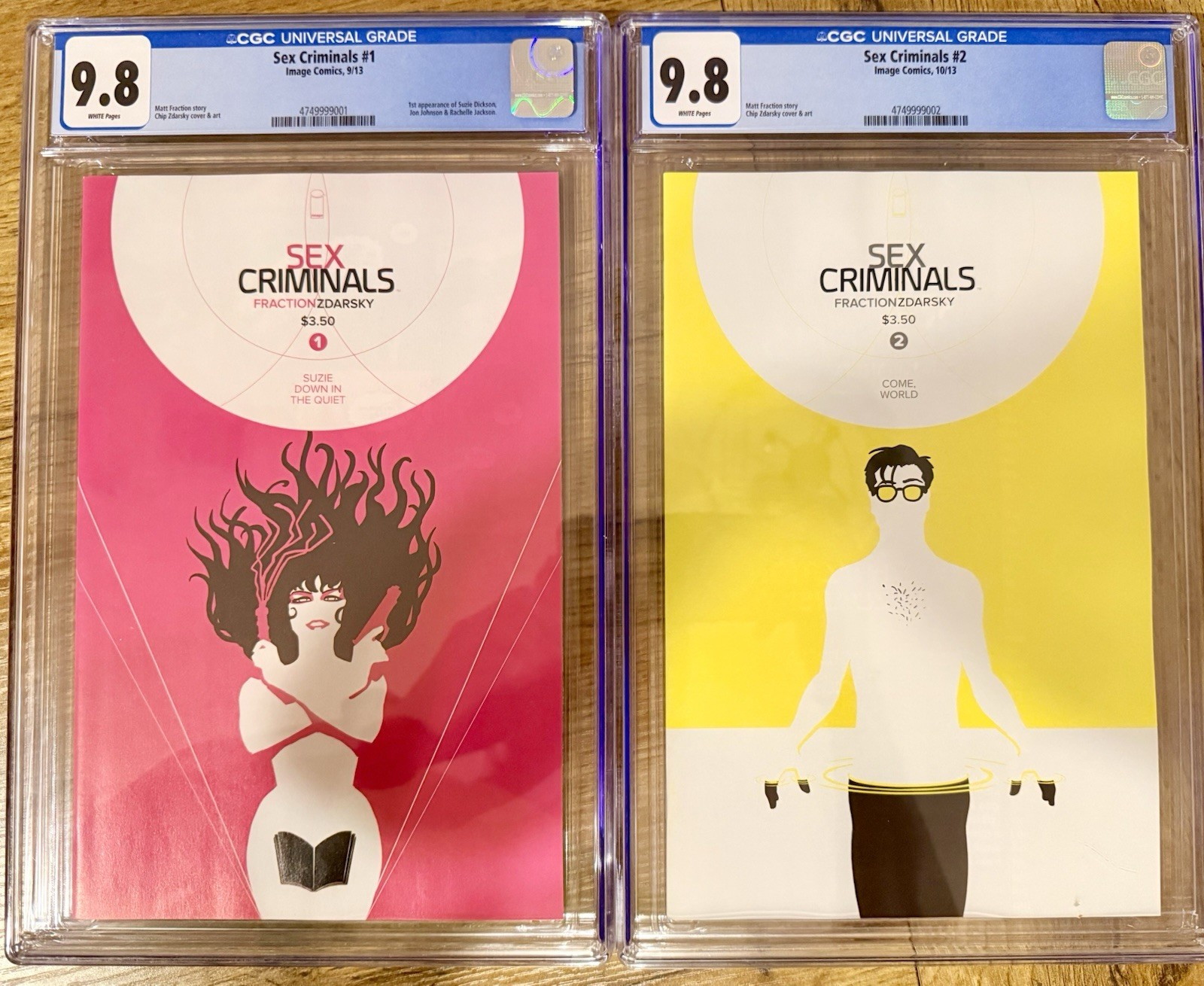 Sex Criminals 1A & 2A, Zdarsky 1st Printing CGC 9.8 2013. New Show Coming Soon Sex Criminals 1A & 2A, Zdarsky 1st Printing CGC 9.8 2013. New Show Coming Soon