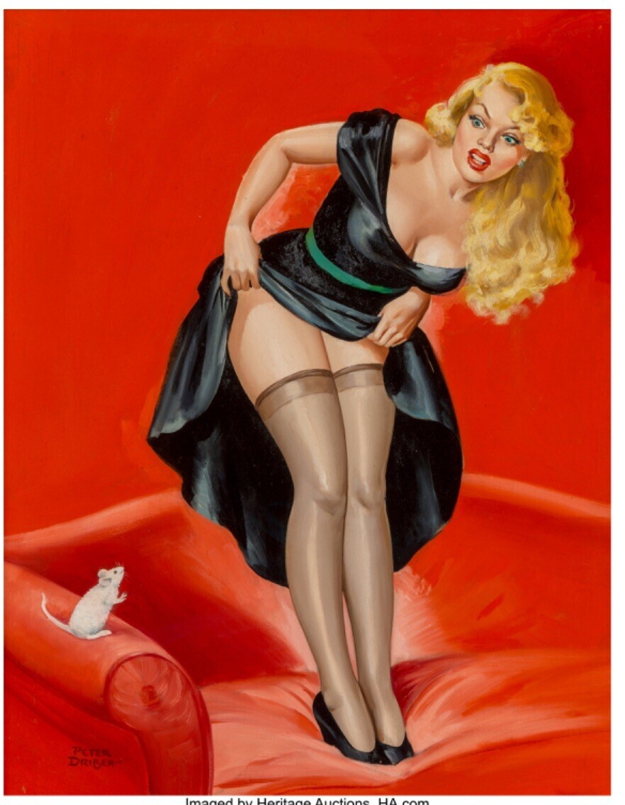 Peter Driben Mouse, Wink Magazine Cover June 1951 Oil on Board 33 x 24 Stunning
