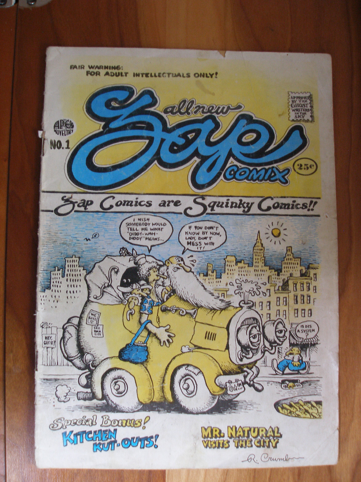Zap Comix #1, rare 1st prntng by Charles Plymell, signed by R. Crumb- NEW PRICE Zap Comix #1, rare 1st prntng by Charles Plymell, signed by R. Crumb- NEW PRICE