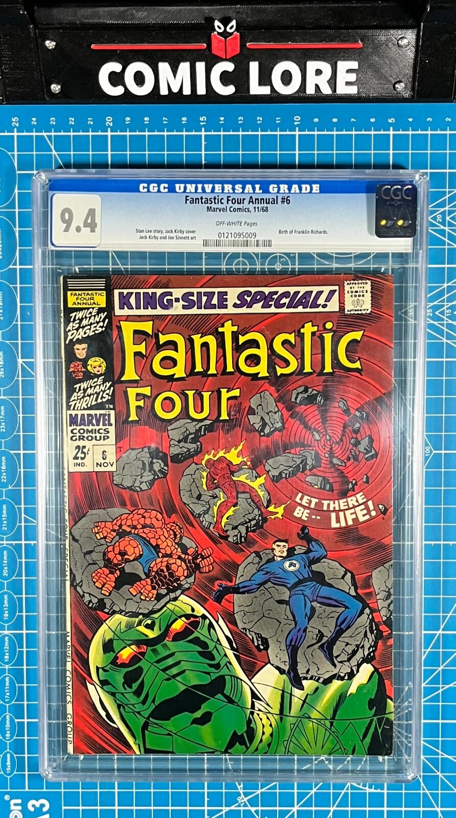 1968 FANTASTIC FOUR ANNUAL # 6  CGC 9.4  NM  1ST appearance FRANKLIN & ANNIHILUS