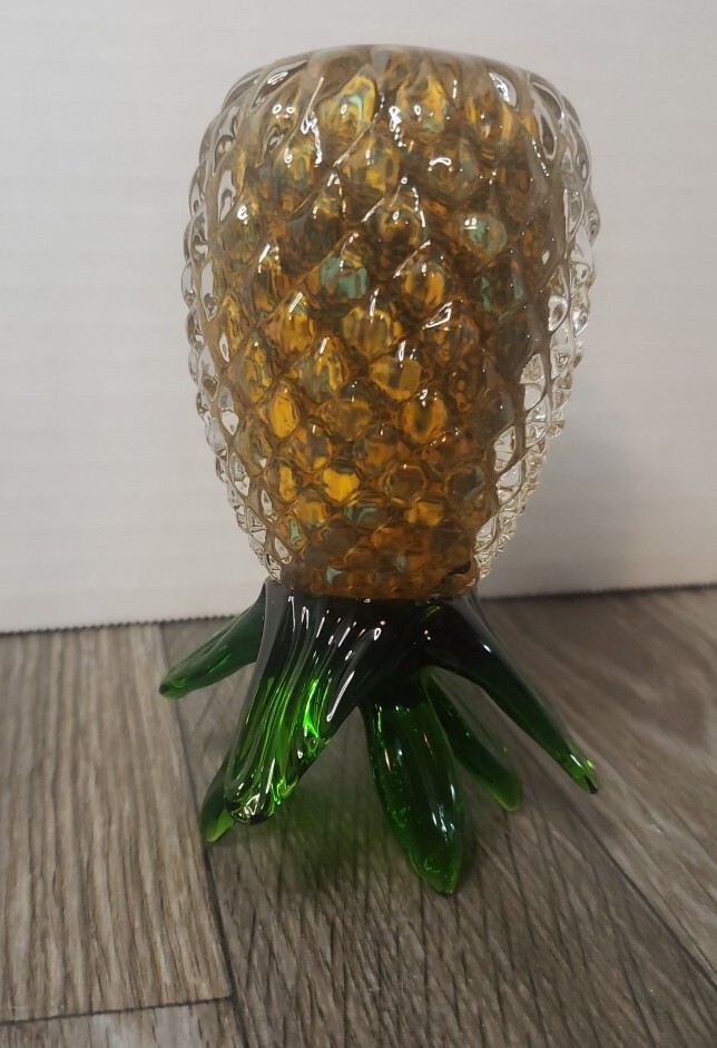 Vtg 2004 TROPICAL GLORY by LENOX Art Fruit Glass Pineapple Tropical Paperweight Vtg 2004 TROPICAL GLORY by LENOX Art Fruit Glass Pineapple Tropical Paperweight