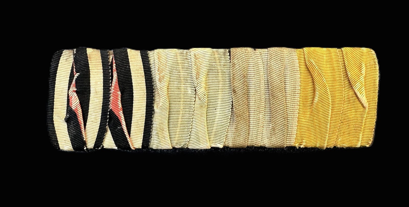 Six-Place German Ribbon Bar – WWI and Pre-War Awards with Period Authenticity Six-Place German Ribbon Bar – WWI and Pre-War Awards with Period Authenticity