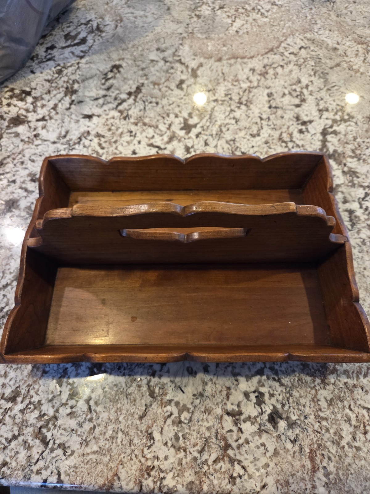 Rare Leopold Stickley Cherry  Knife Tray  Cutler  Wood  1950s Colonial Revival 