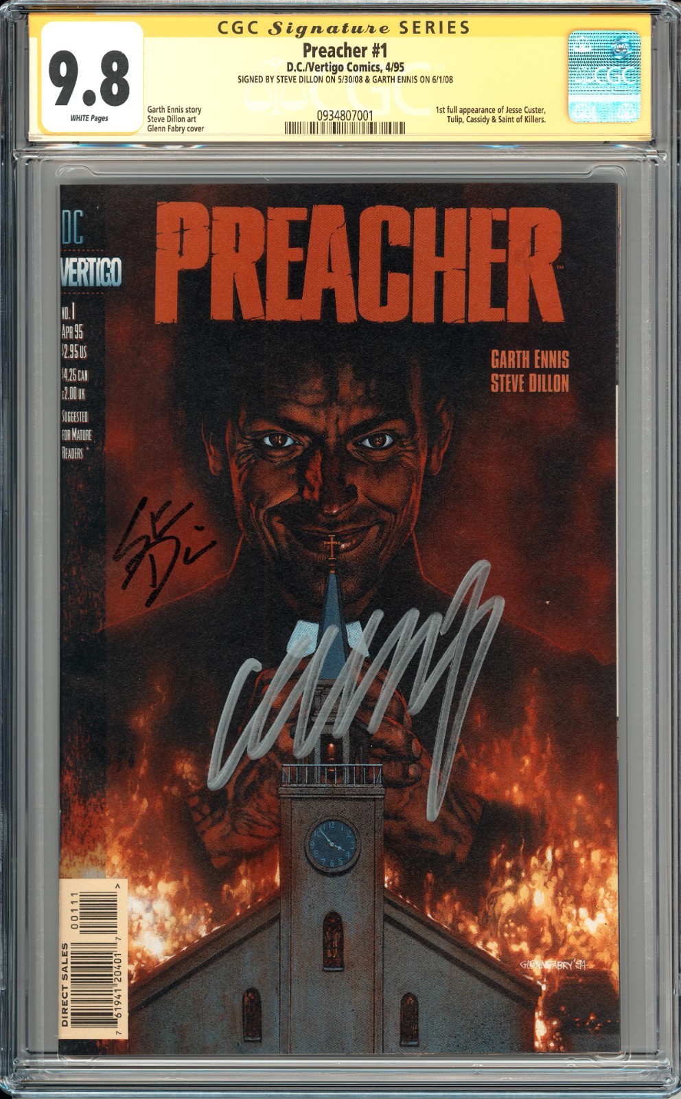 PREACHER #1-66 + SPECIALS FULL RUN ALL CGC 9.8 SS Signature Series White Pages PREACHER #1-66 + SPECIALS FULL RUN ALL CGC 9.8 SS Signature Series White Pages