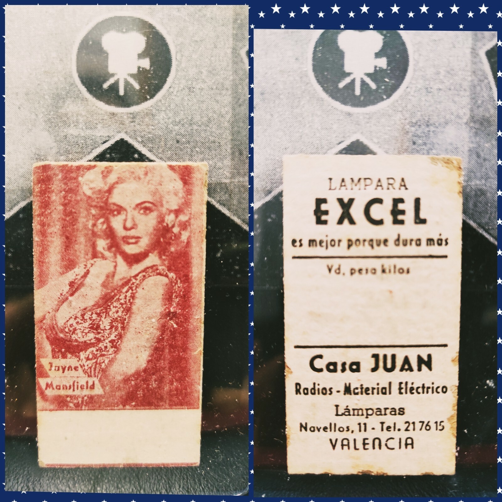 ⭐ 1959 Lampara (Spain) JAYNE MANSFIELD Actress PLAYBOY Playmate Film Star Card ⭐ 1959 Lampara (Spain) JAYNE MANSFIELD Actress PLAYBOY Playmate Film Star Card
