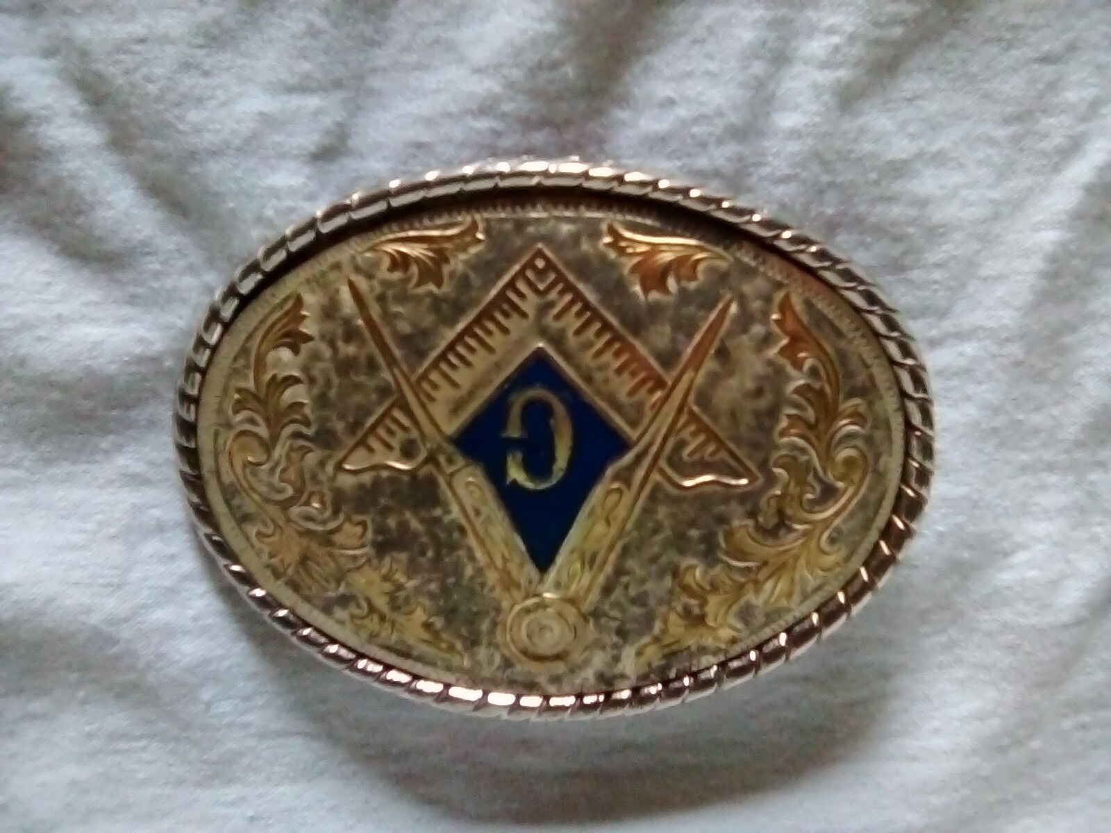Vintage Masonic belt buckle - USA made - Western, Freemason
