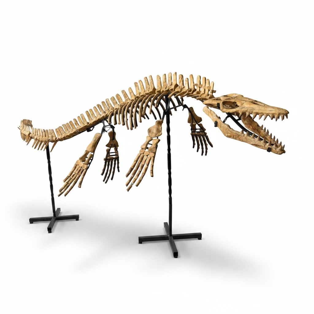 Mosasaur Fossil Skeleton – Genuine Marine Reptile Specimen for Collection