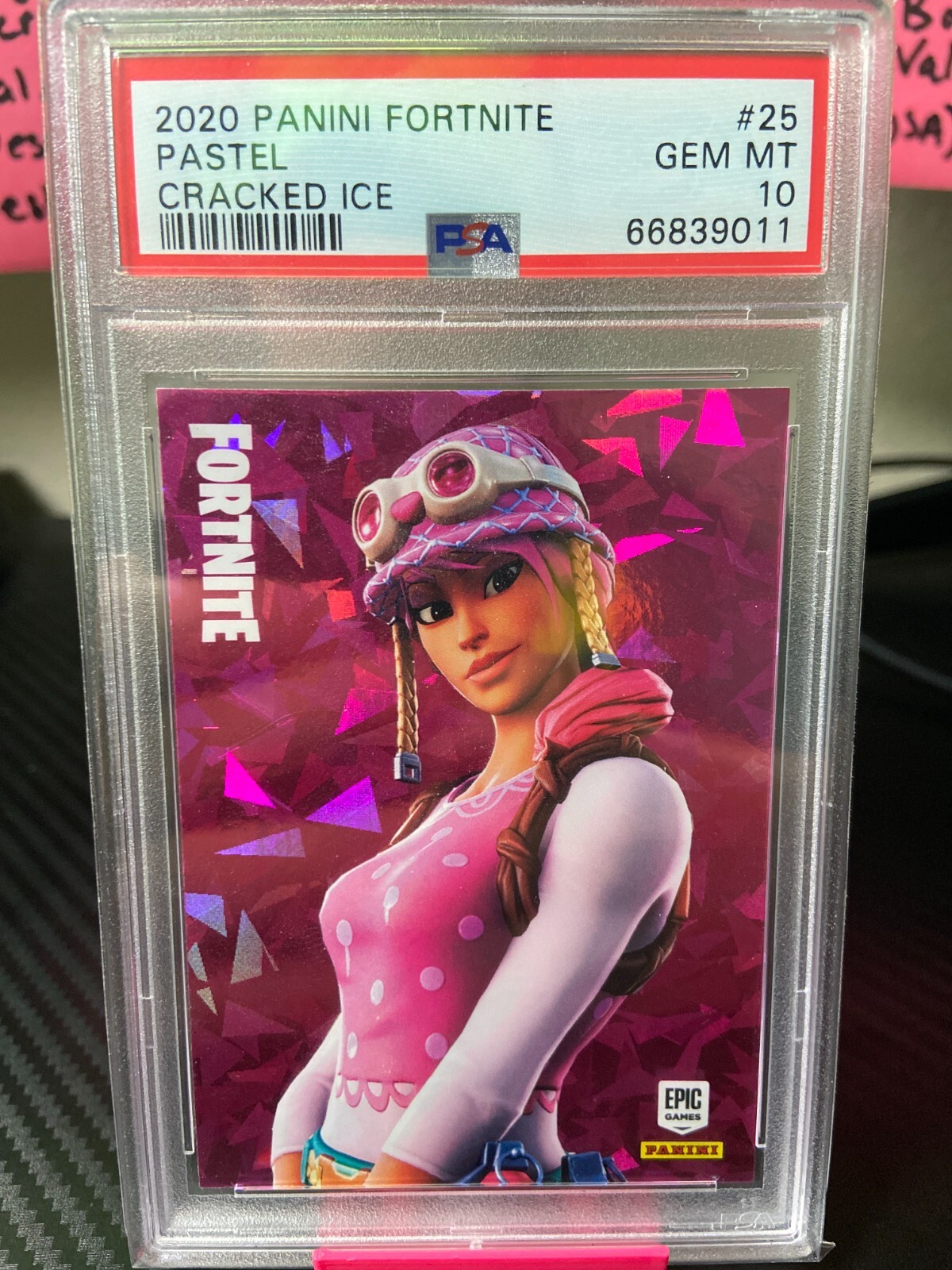 2020 PANINI FORTNITE SERIES 2 PASTEL CRACKED ICE USA PRINT PSA 10 GEM MINT