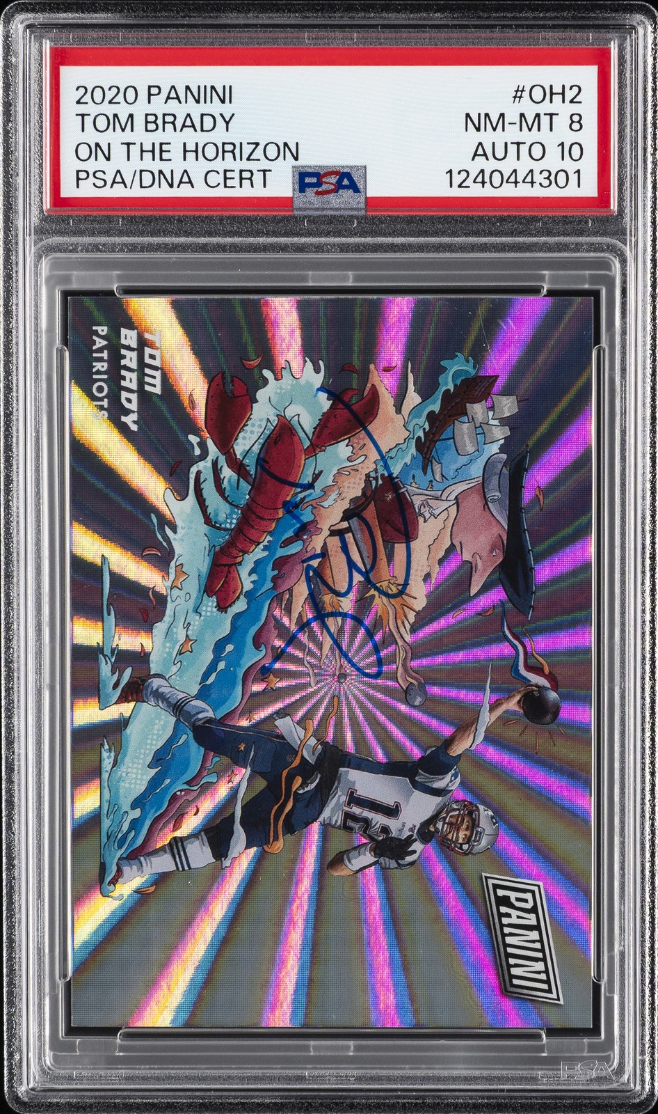 2020 PANINI ON THE HORIZON #OH2 TOM BRADY PSA 8 AUTO 10