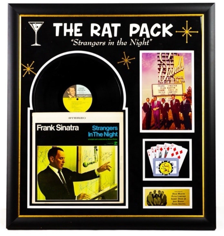Rat Pack Signed Strangers in the Night Frank Sinatra Dean Martin Sammy Davis