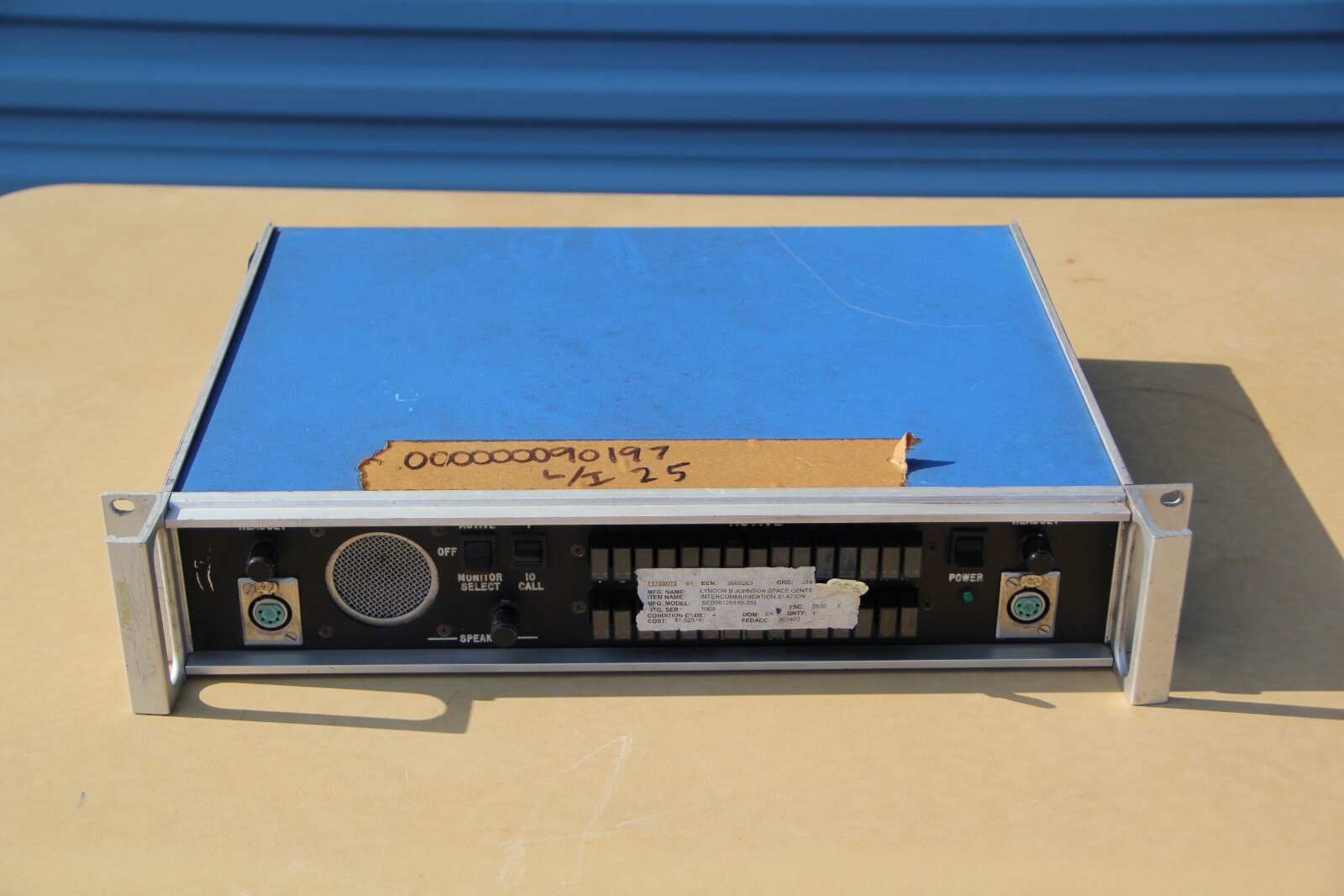 NASA INTERCOM MONITOR NASA HISTORY FOR SALE 1980's JOHNSON SPACE CENTER 
