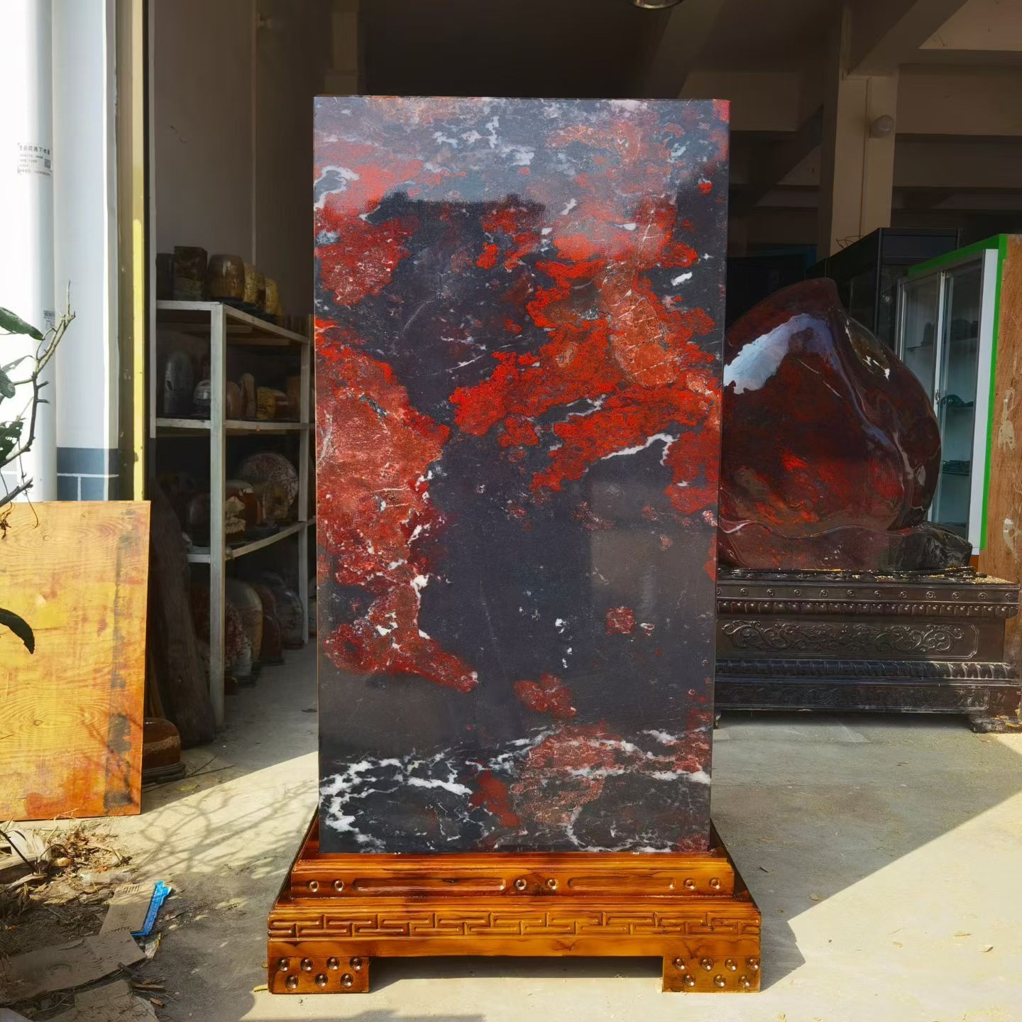 5500lb Huge Natural Blood Stone Quartz crystal Mineral specimen Collect+stand 5500lb Huge Natural Blood Stone Quartz crystal Mineral specimen Collect+stand