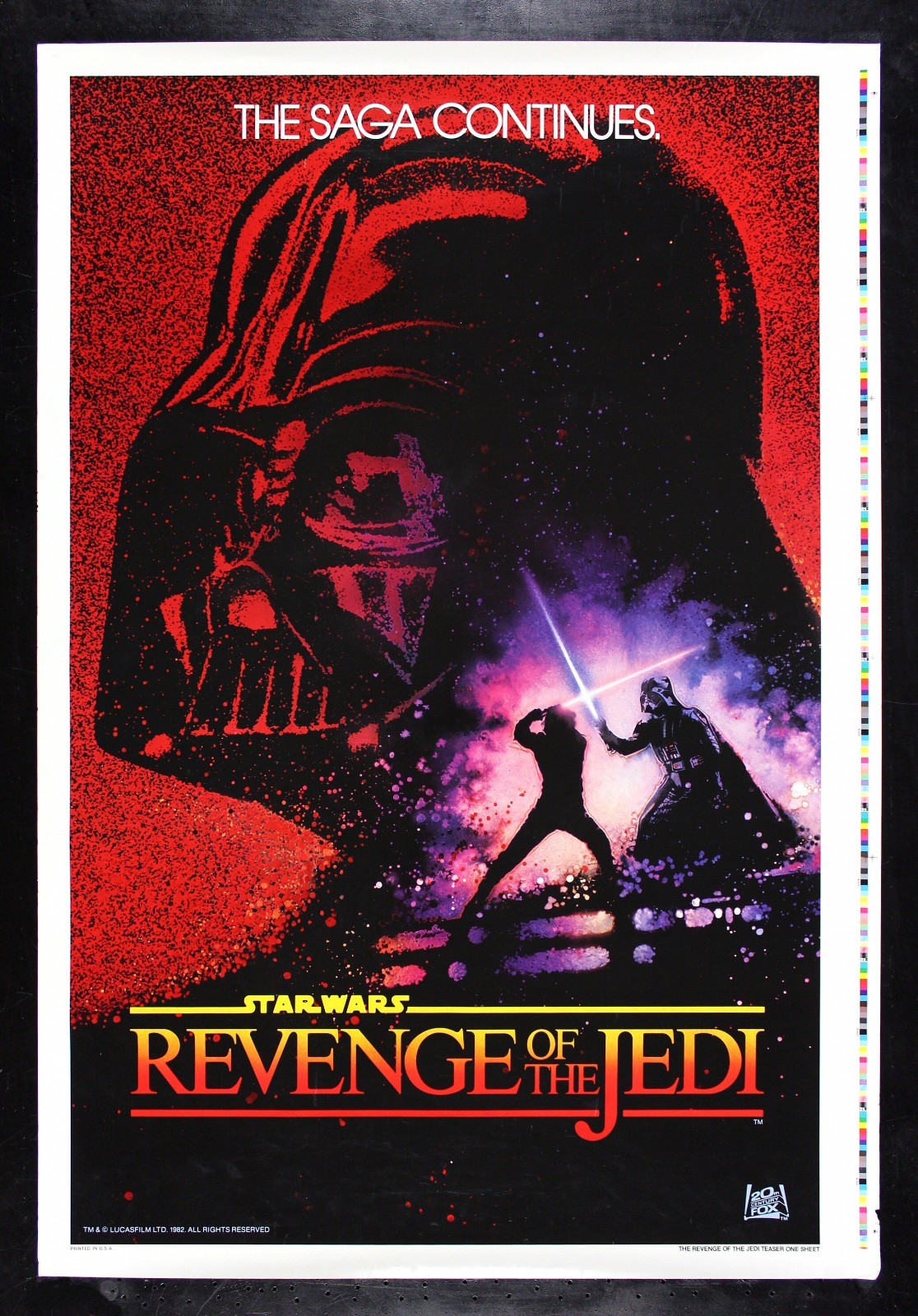 REVENGE OF THE JEDI ❤️ CineMasterpieces PRINTER'S PROOF MOVIE POSTER STAR WARS REVENGE OF THE JEDI ❤️ CineMasterpieces PRINTER'S PROOF MOVIE POSTER STAR WARS