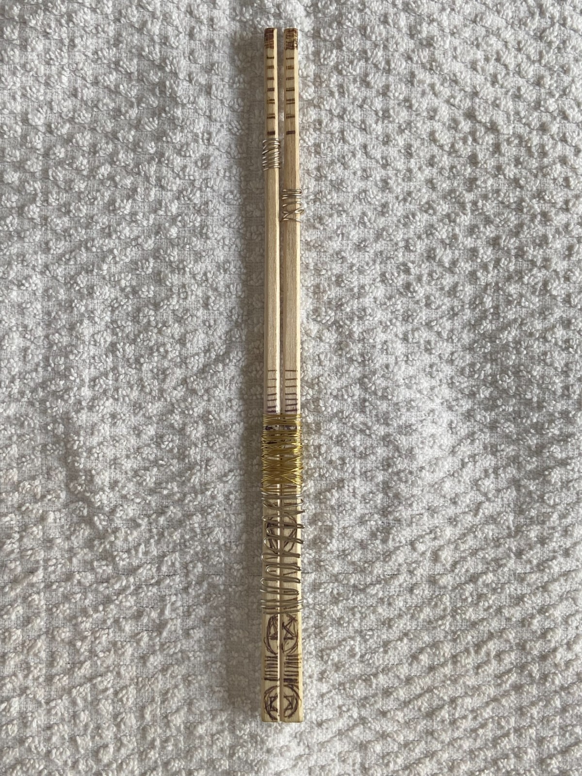 God Michael Pavolotti Magic Wand Chopsticks God's Nail Core Bamboo Wood 14k Gold God Michael Pavolotti Magic Wand Chopsticks God's Nail Core Bamboo Wood 14k Gold