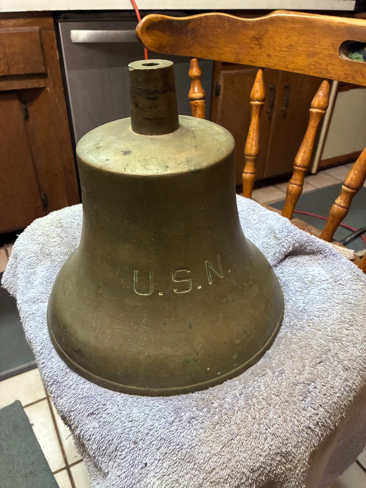 Vintage U.S. Navy U.S.N. Ship's Bell 11 3/8 Vintage U.S. Navy U.S.N. Ship's Bell 11 3/8