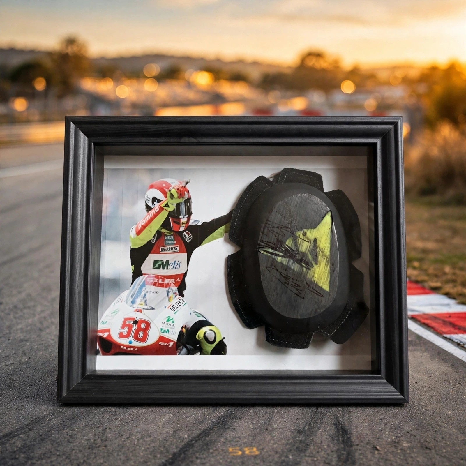 Knee Slider Used And Signed Marco Simoncelli