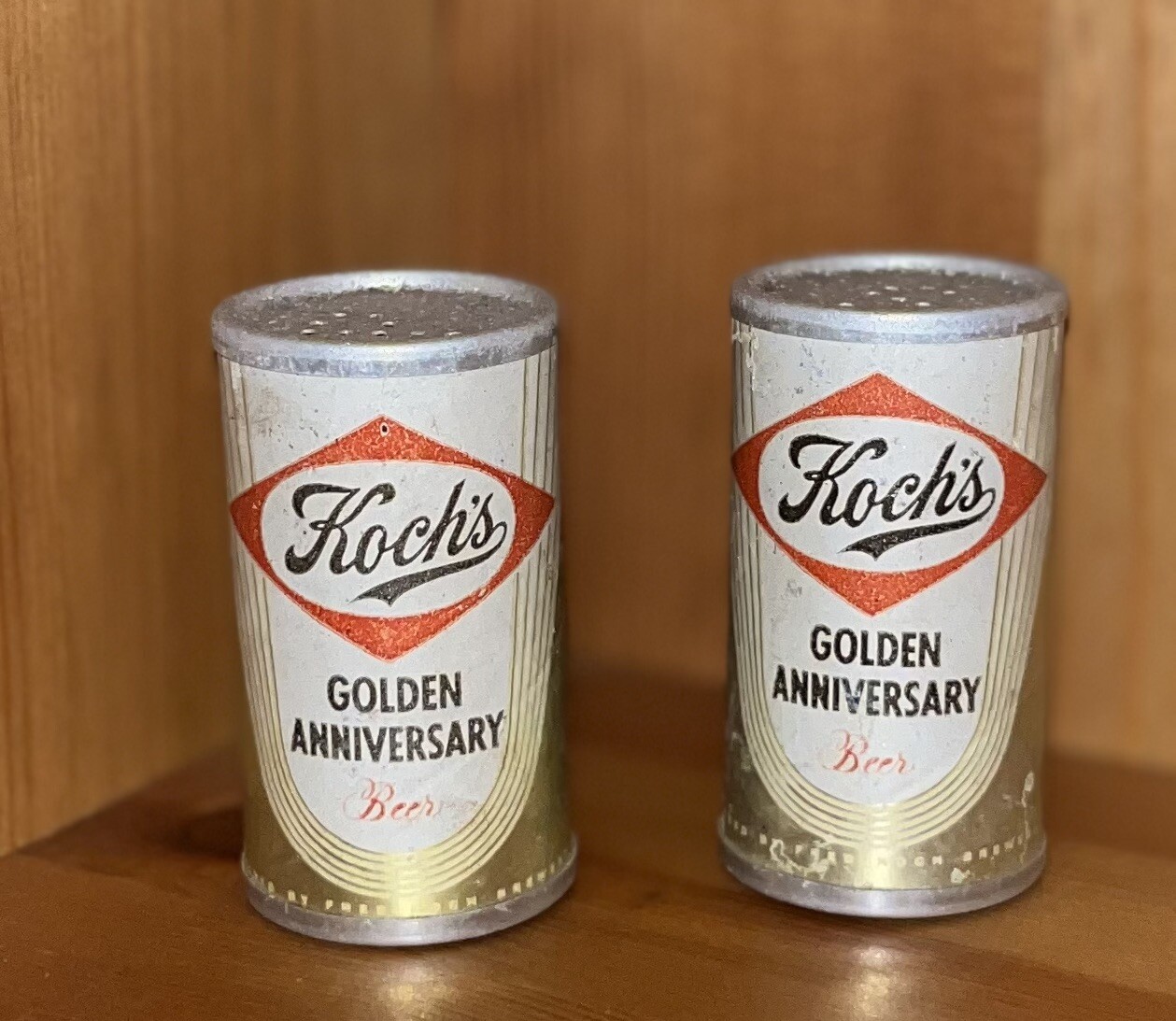 Kochs Golden Anniversary Beer Vintage Salt And Pepper Shakers Collectors Item Kochs Golden Anniversary Beer Vintage Salt And Pepper Shakers Collectors Item