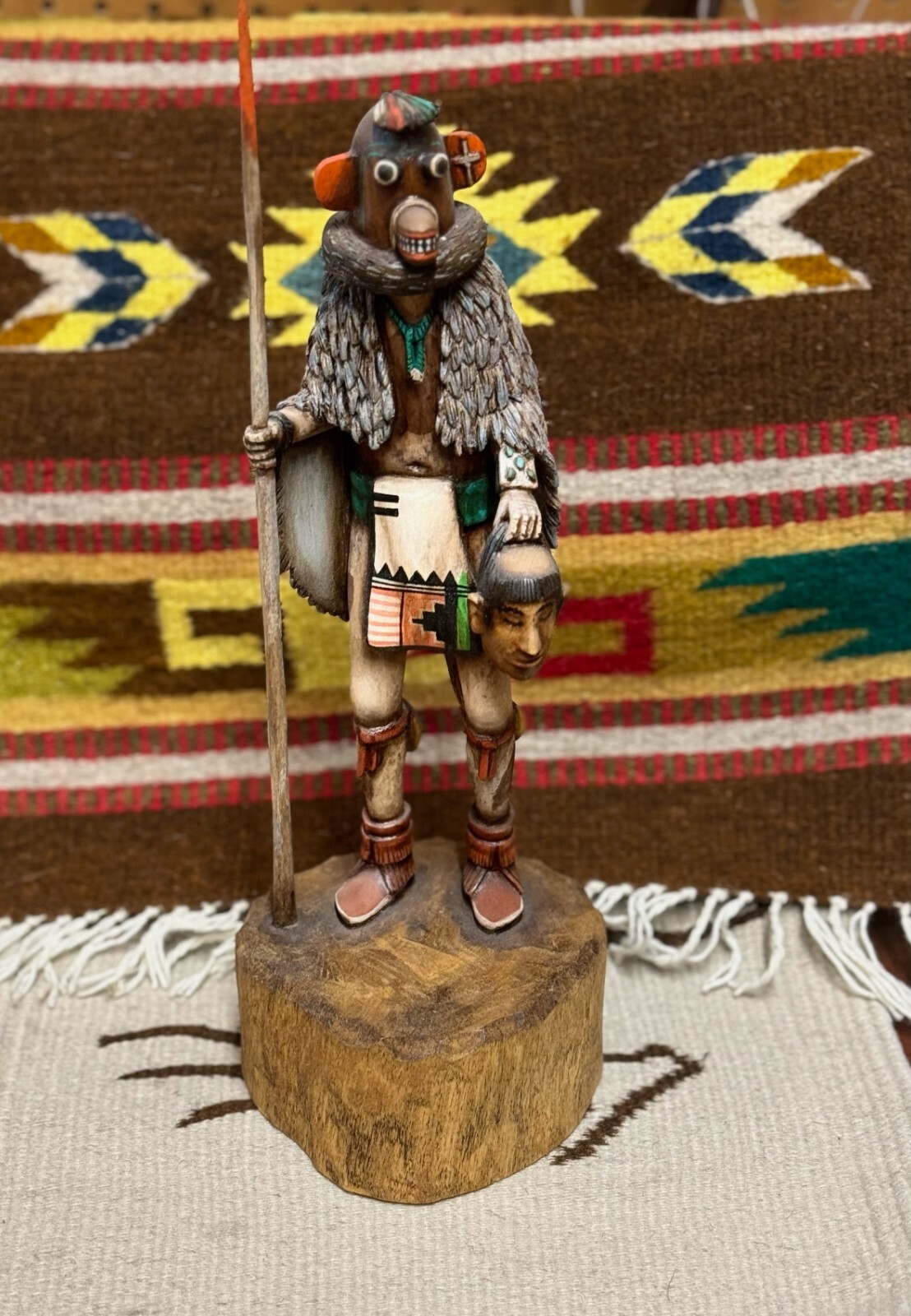 Hopi Carved Priest Killer Kachina Doll from Cottonwood by Jonathan Day 14 inch Hopi Carved Priest Killer Kachina Doll from Cottonwood by Jonathan Day 14 inch
