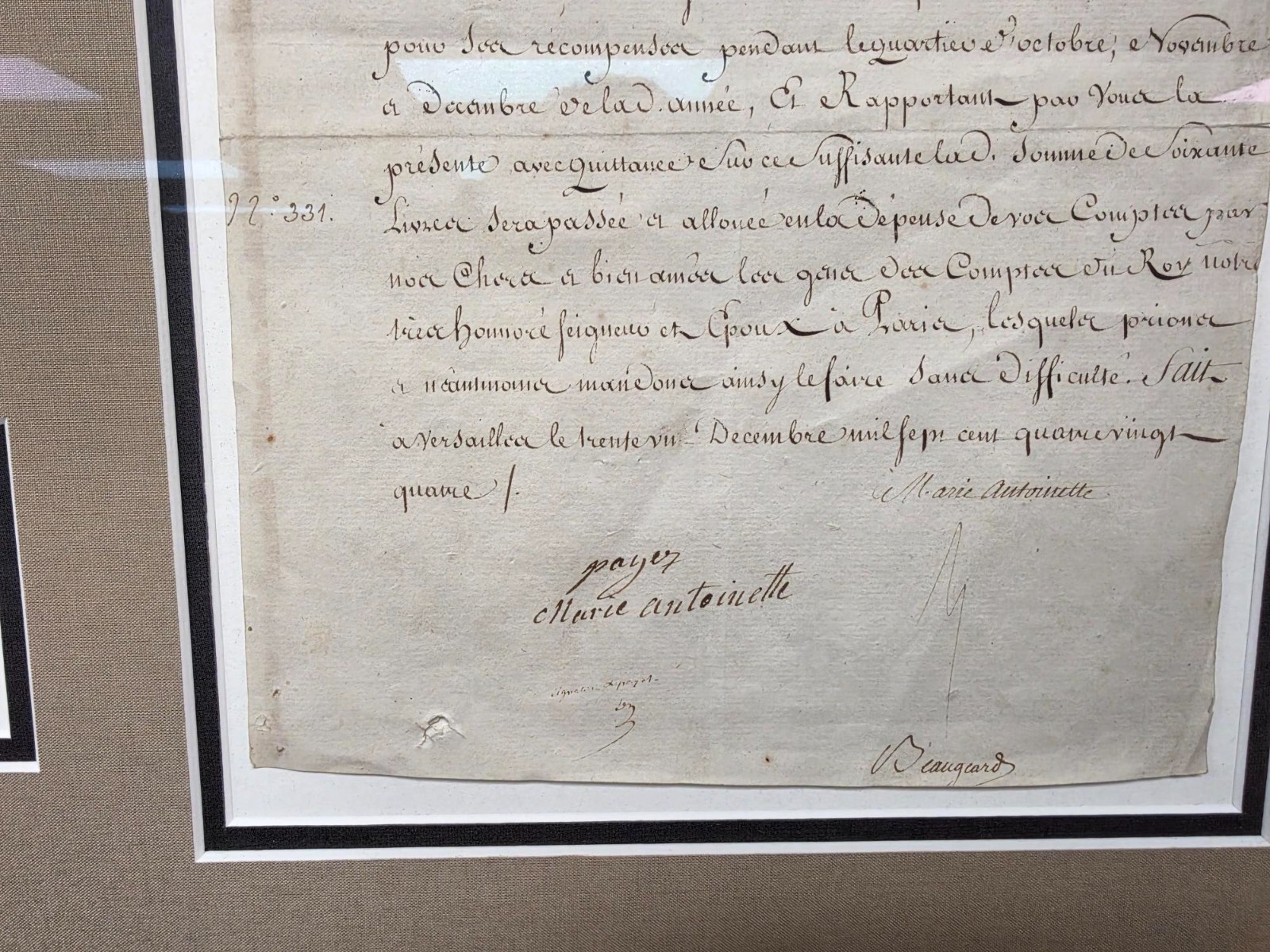marie antoinette letter and siginture 
