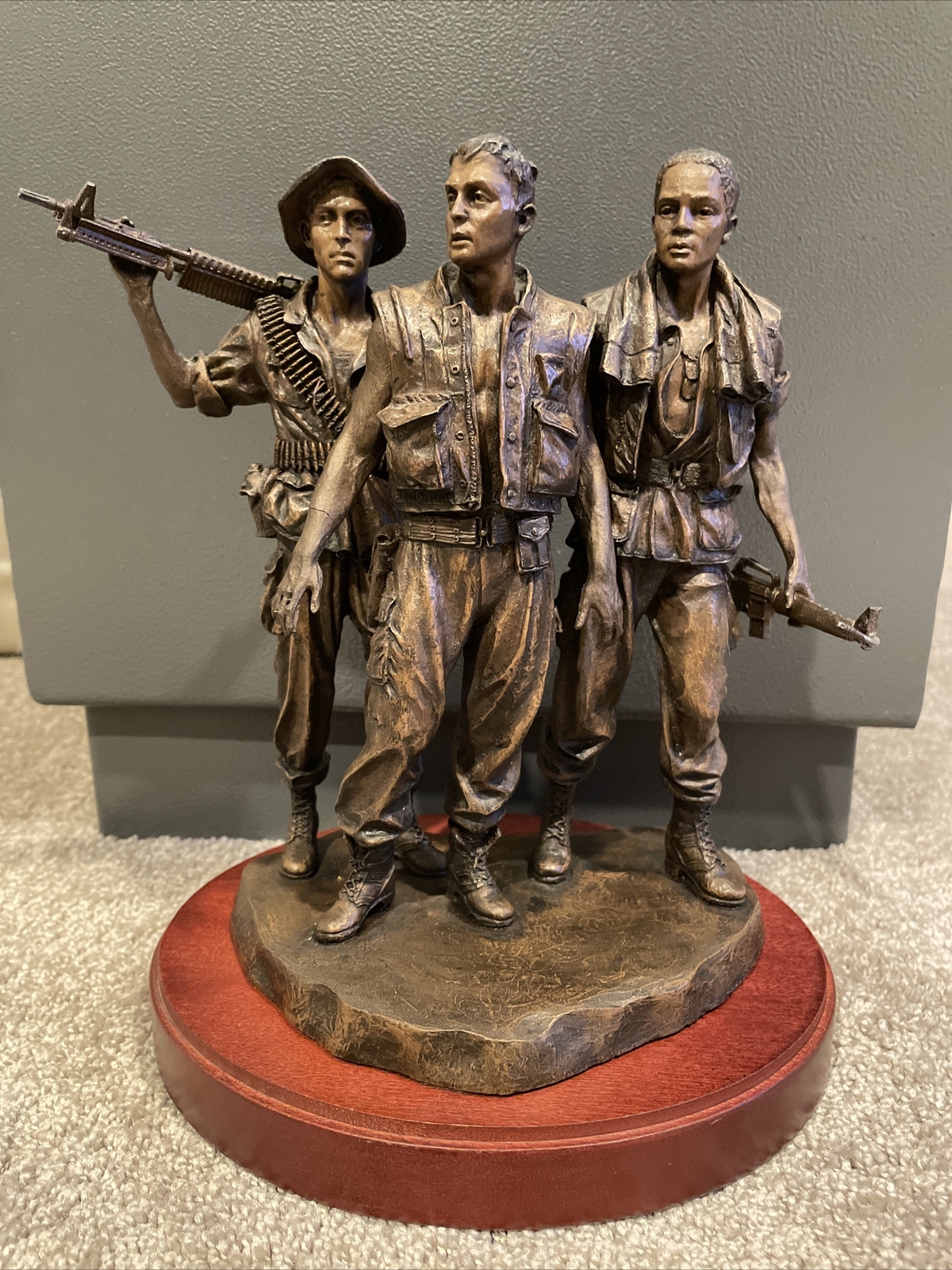 FRANKLIN MINT FREDERICK HART 3 SOLDIERS VERY RARE VIETNAM MEMORIAL SCULPTURE FRANKLIN MINT FREDERICK HART 3 SOLDIERS VERY RARE VIETNAM MEMORIAL SCULPTURE