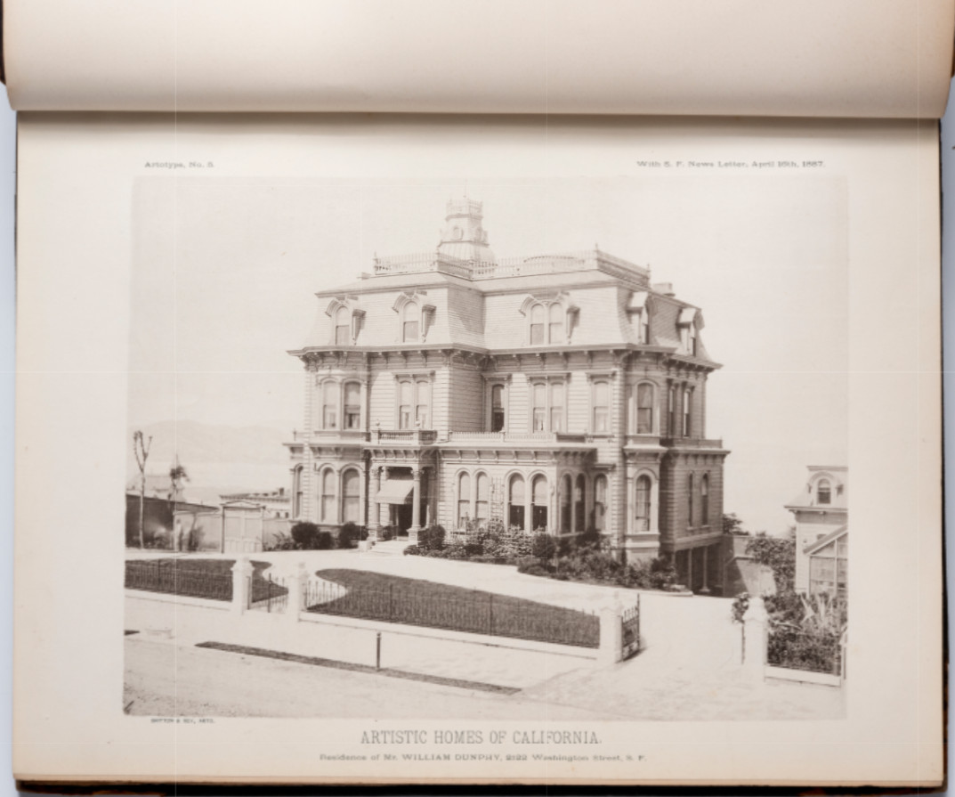 c. 1888 Photograph Book 'Artistic Homes of California' Mansions, San Francisco