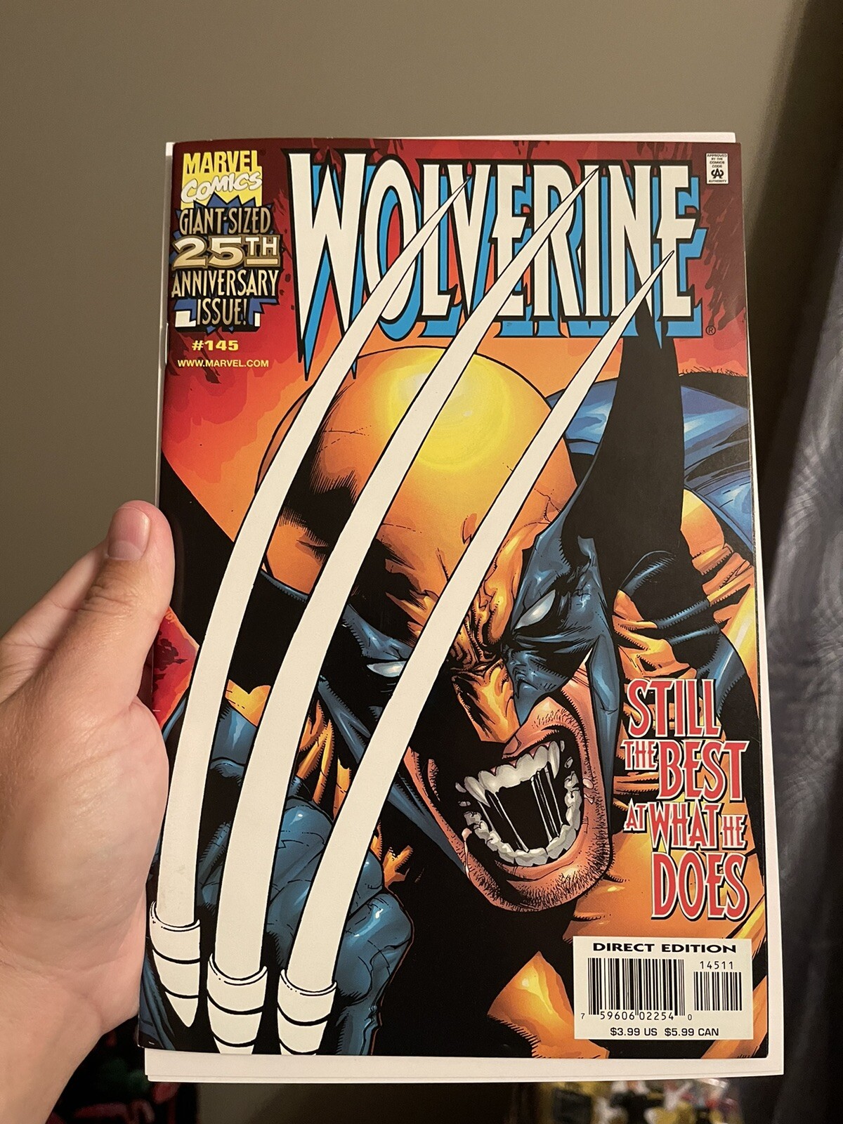 Wolverine #145 White BONE Claw Variant Error -NM To NM