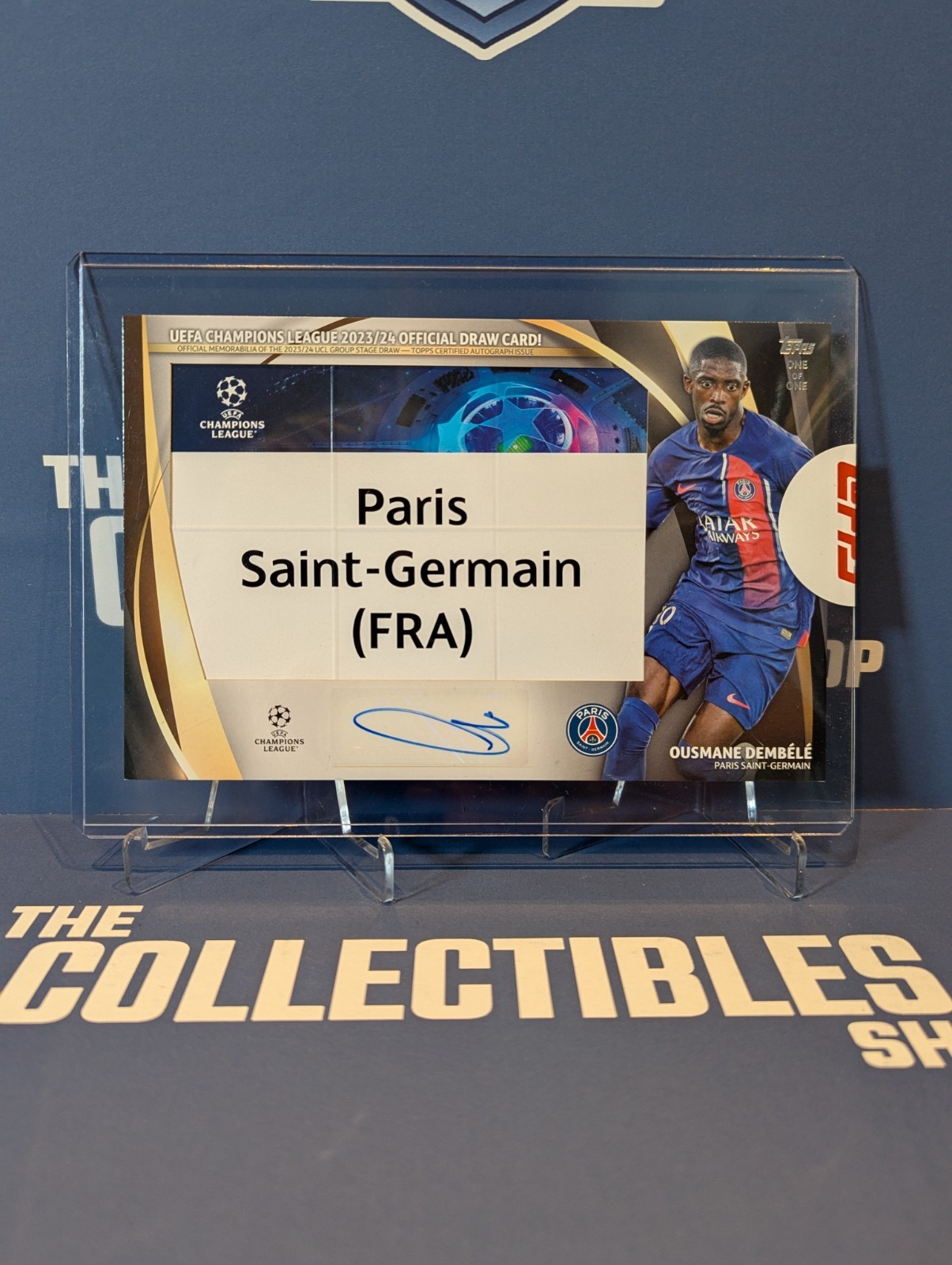 1/1 CHAMPIONS LEAGUE DRAW CARD AUTO DEMBELE PSG: WINNER CHAMPIONS LEAGUE 1/1 CHAMPIONS LEAGUE DRAW CARD AUTO DEMBELE PSG: WINNER CHAMPIONS LEAGUE