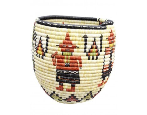 Rhetta Lou Adams, Hopi Coil Basket, Mud Head, Mother Crow, 16