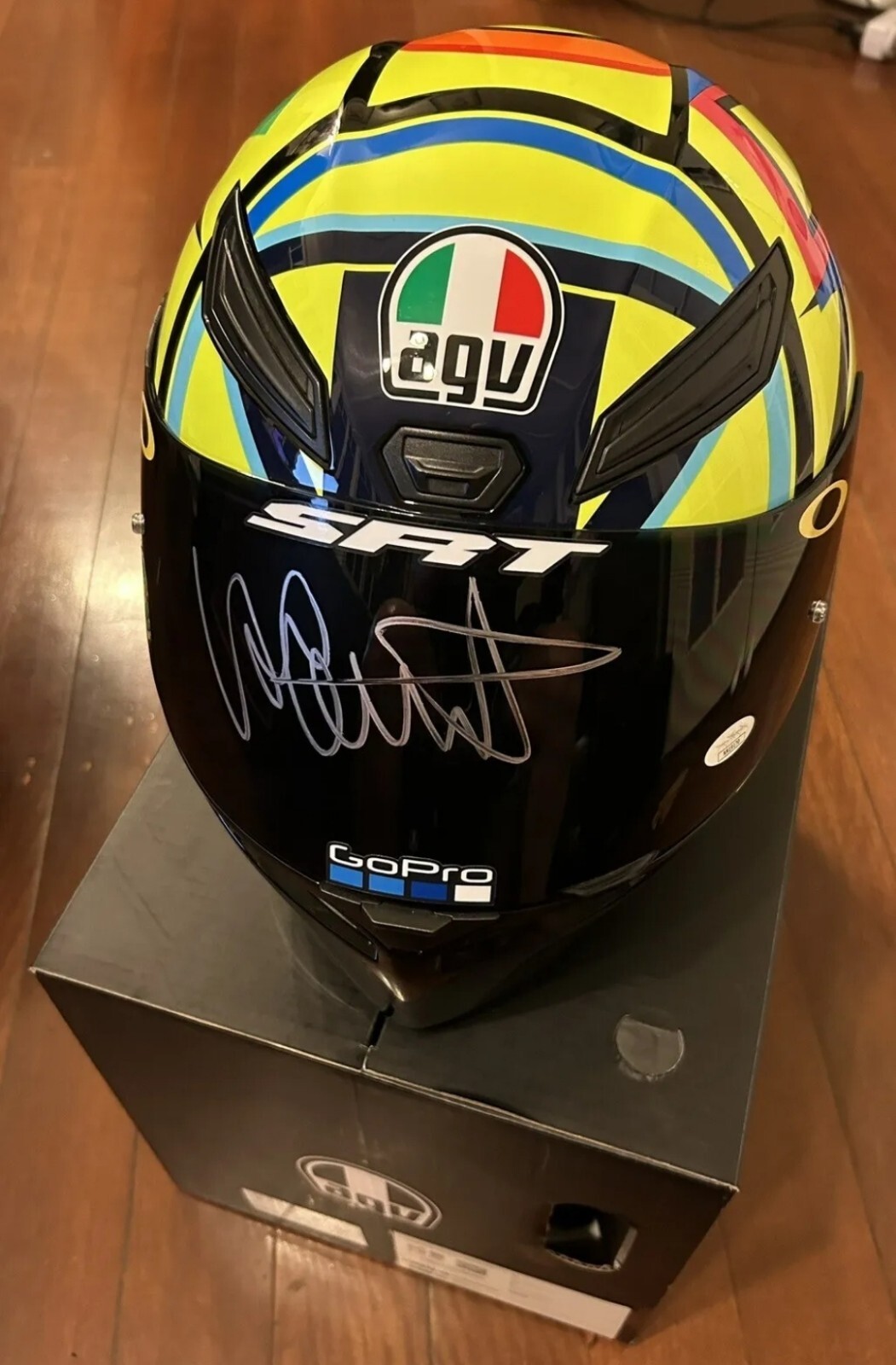 Authentic AGV K1 Full Face Helmet MotoGP Signed Legend Valentino Rossi COA JSA Authentic AGV K1 Full Face Helmet MotoGP Signed Legend Valentino Rossi COA JSA