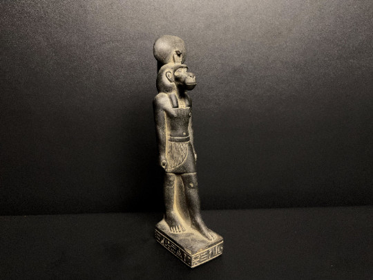 Egyptian Thoth presenting Baboon like a Human altar statue from schist stone Egyptian Thoth presenting Baboon like a Human altar statue from schist stone