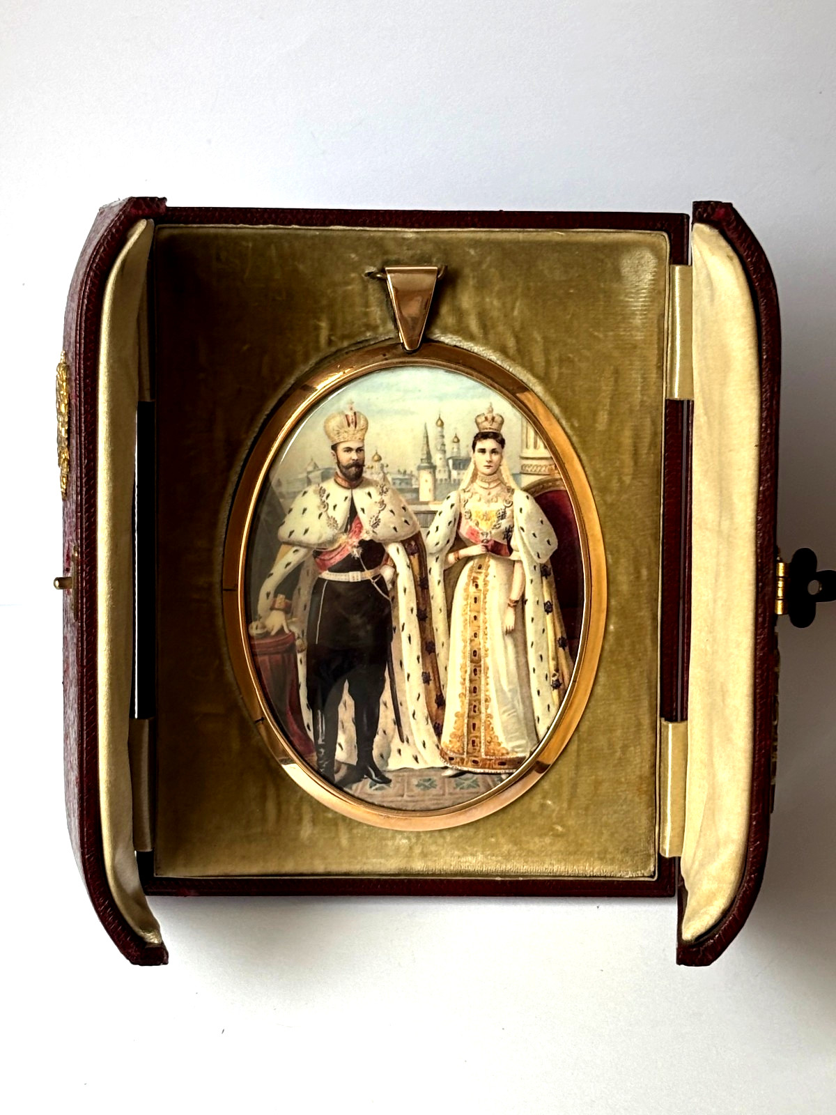 Ant. Imperial Tsar's Era Nicholas II Coronation/Family Award Faberge Gold Frame Ant. Imperial Tsar's Era Nicholas II Coronation/Family Award Faberge Gold Frame