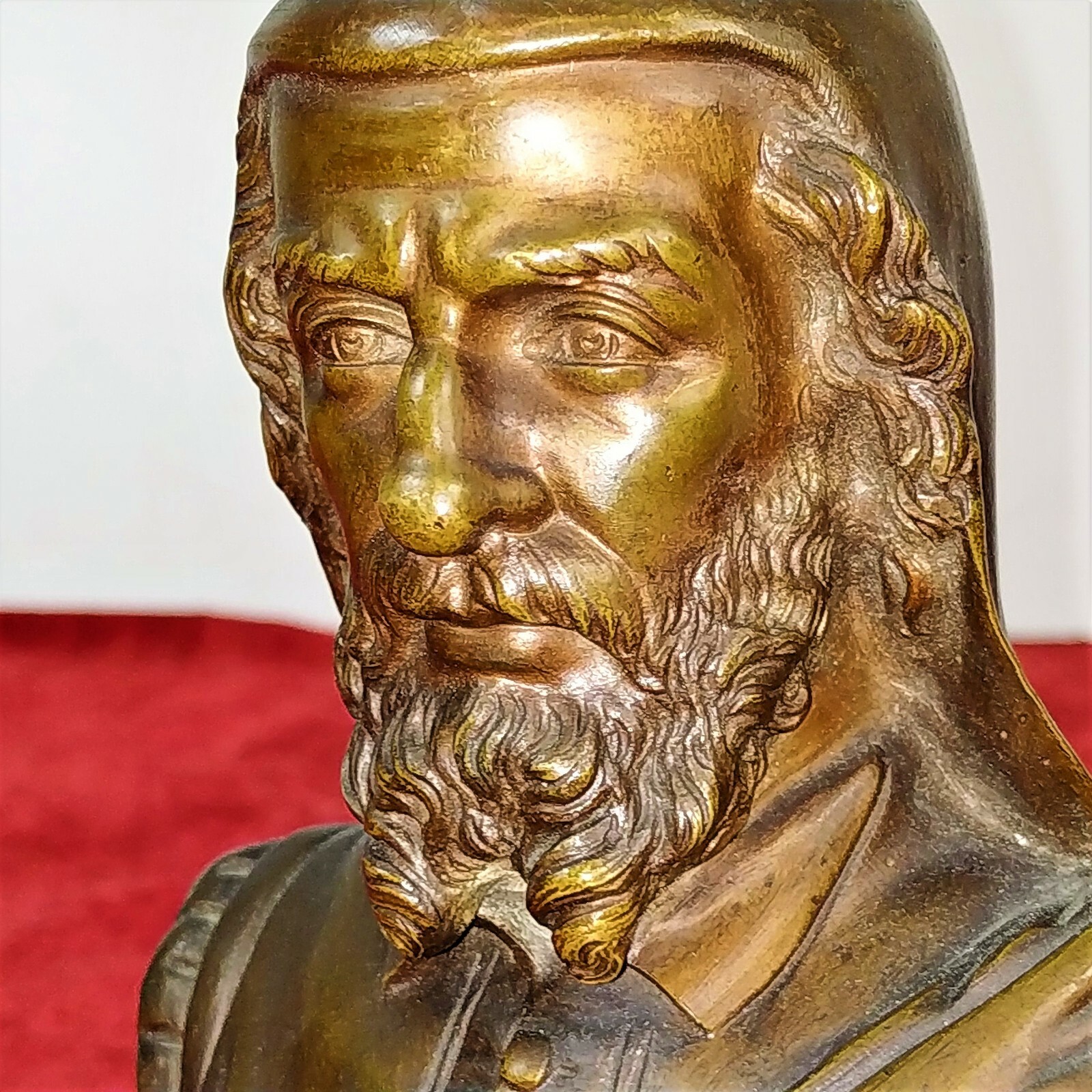 MIQUELANGELO BUONARROTTI. BUST IN BRONZE. MARKS UNKNOWN AUTHOR. FRANCE. XIXTH MIQUELANGELO BUONARROTTI. BUST IN BRONZE. MARKS UNKNOWN AUTHOR. FRANCE. XIXTH
