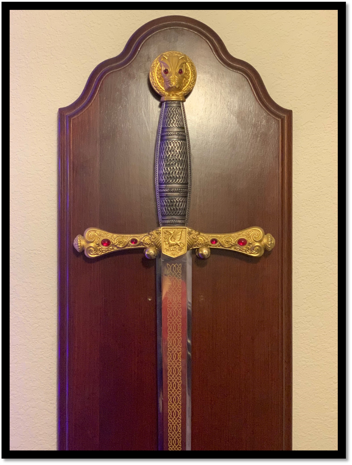 Excalibur Sword Franklin Mint Silver & Gold 24K Plated 1988 King Arthur Display Excalibur Sword Franklin Mint Silver & Gold 24K Plated 1988 King Arthur Display
