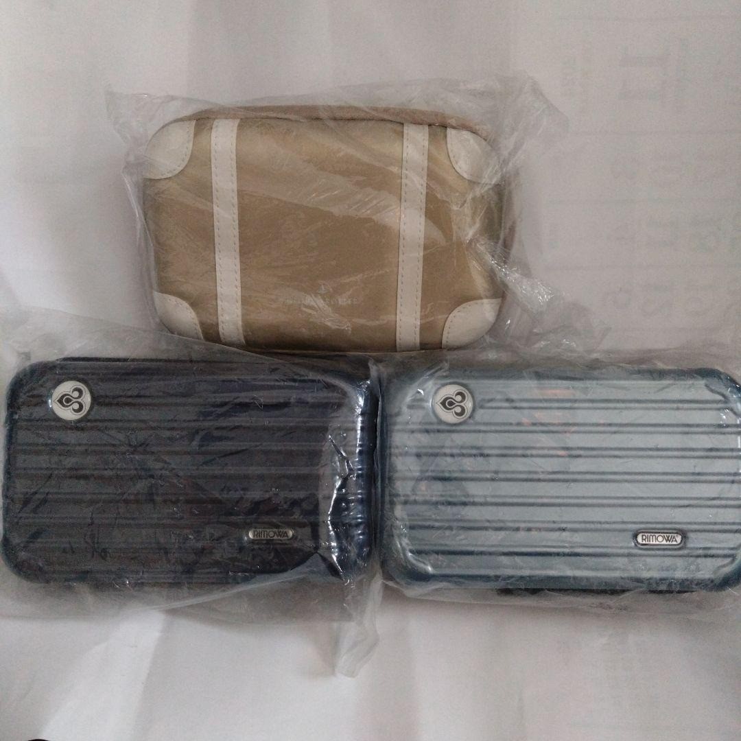 Thai Airways First Class ANA RIMOWA Amenity Case 3-Piece Set Unopened Rare Thai Airways First Class ANA RIMOWA Amenity Case 3-Piece Set Unopened Rare